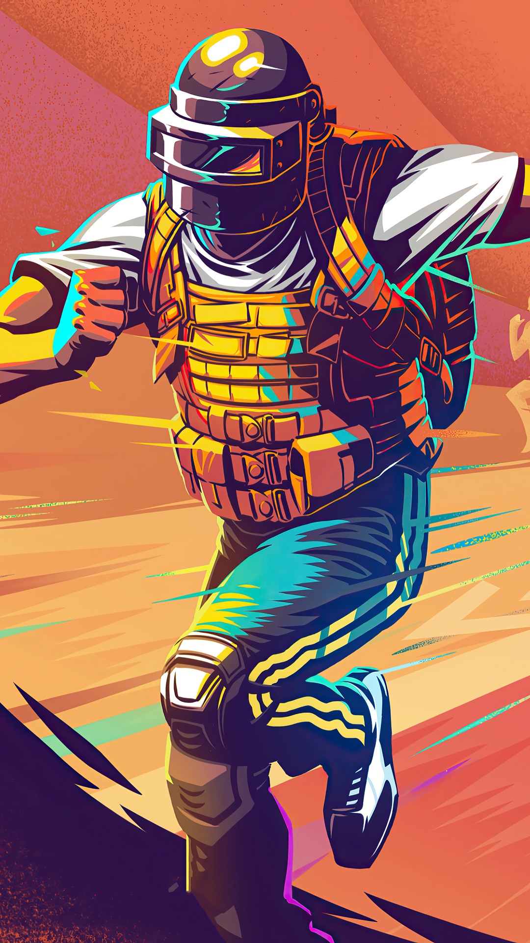 Player running in PUBG Mobile HD Phone Wallpaper