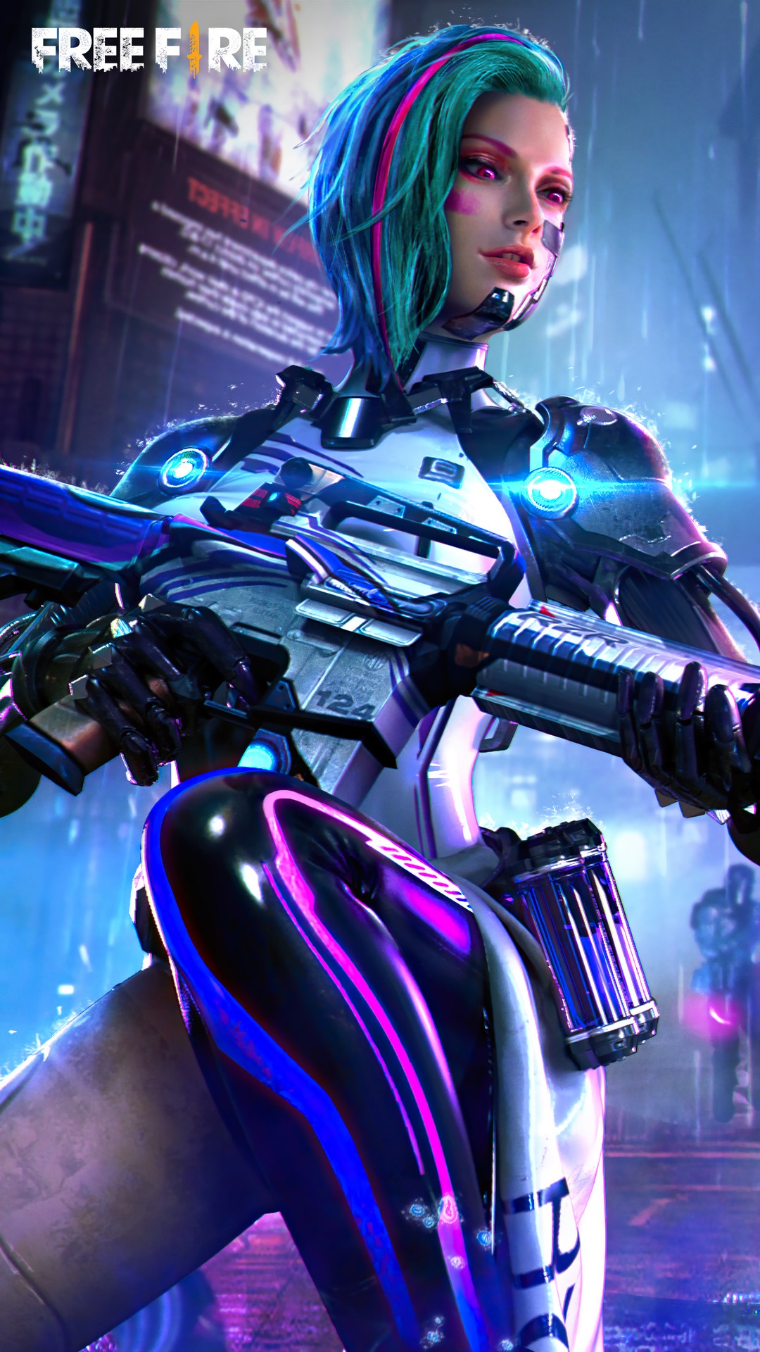 A124 from Garena Free Fire holding a weapon HD Phone Wallpaper