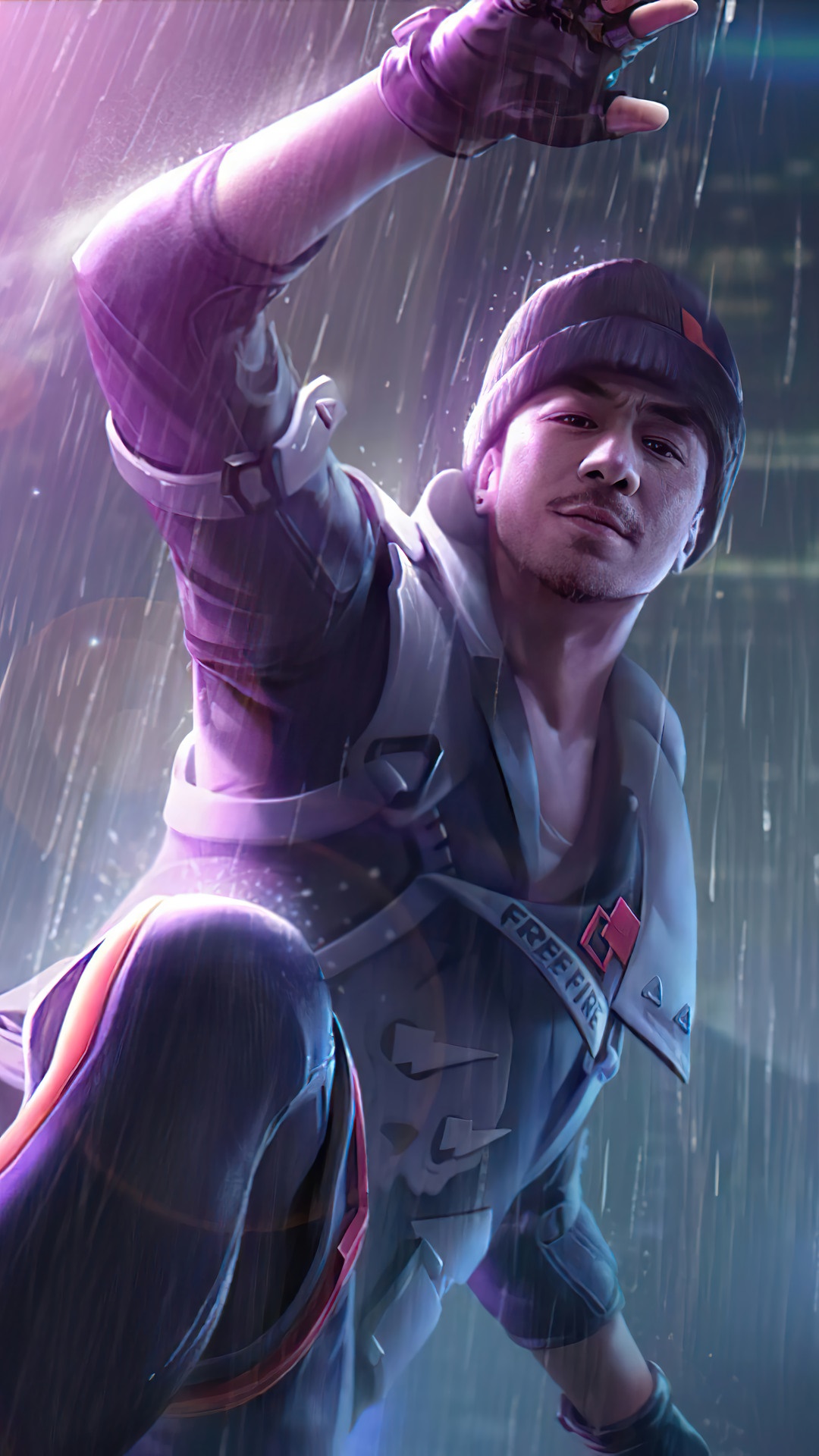 Jota from Garena Free Fire in the rain HD Phone Wallpaper