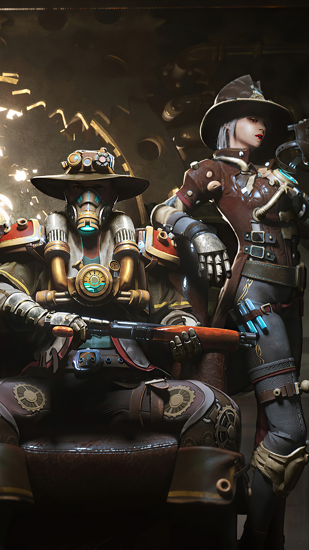 Steampunk characters from Garena Free Fire HD Phone Wallpaper