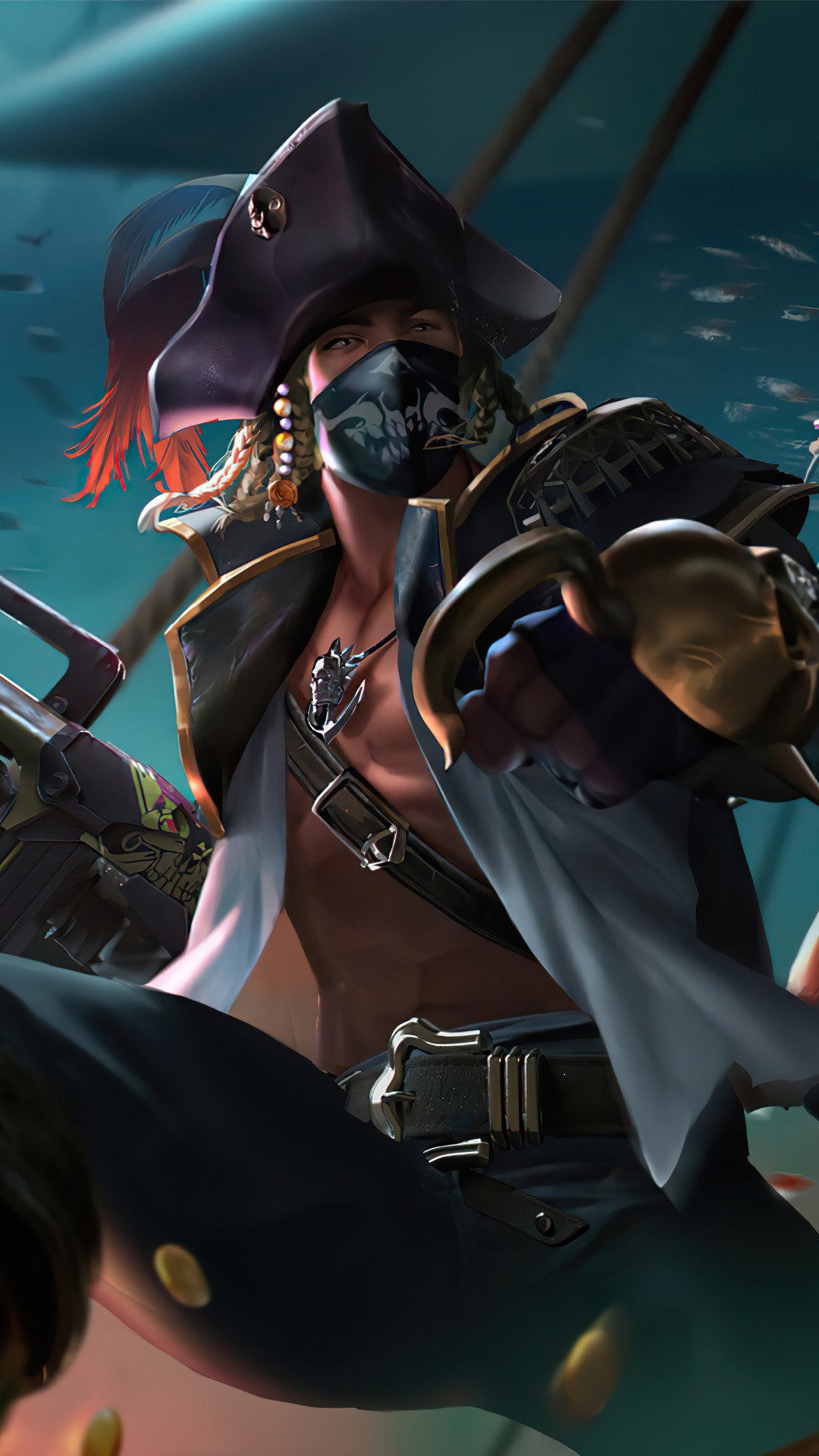 Pirate from Garena Free Fire HD Phone Wallpaper
