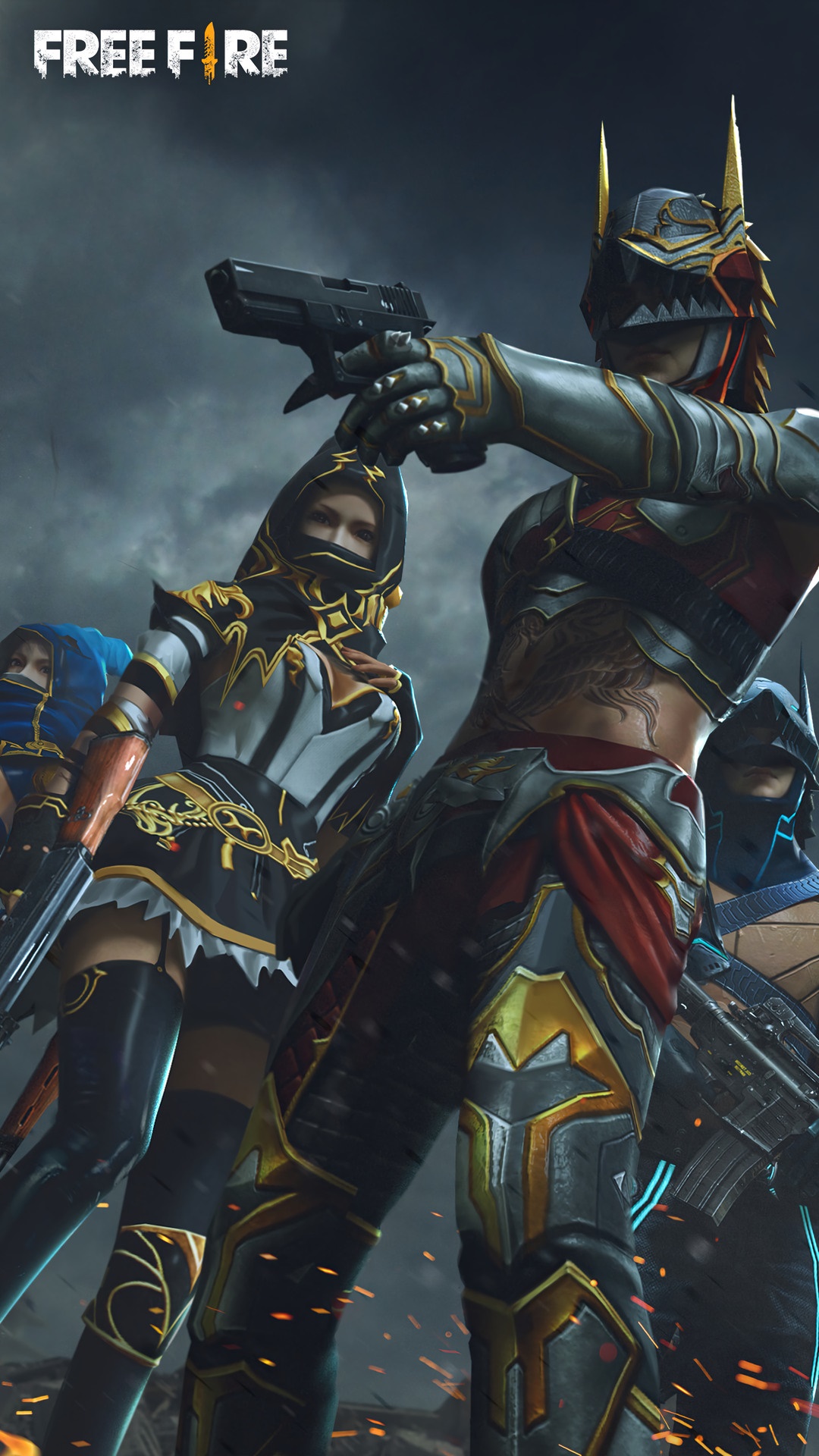 Garena Free Fire characters in armor HD Phone Wallpaper