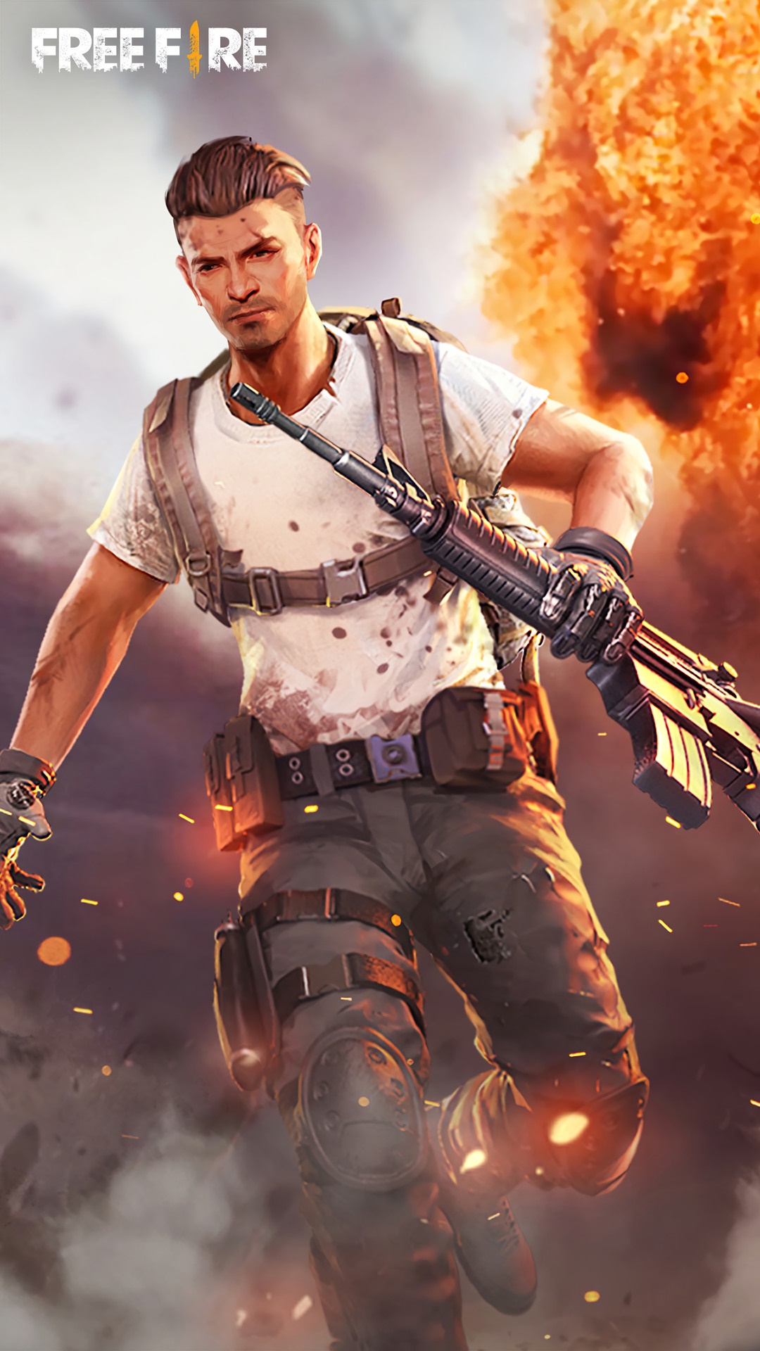 Man with rifle in Free Fire HD Phone Wallpaper