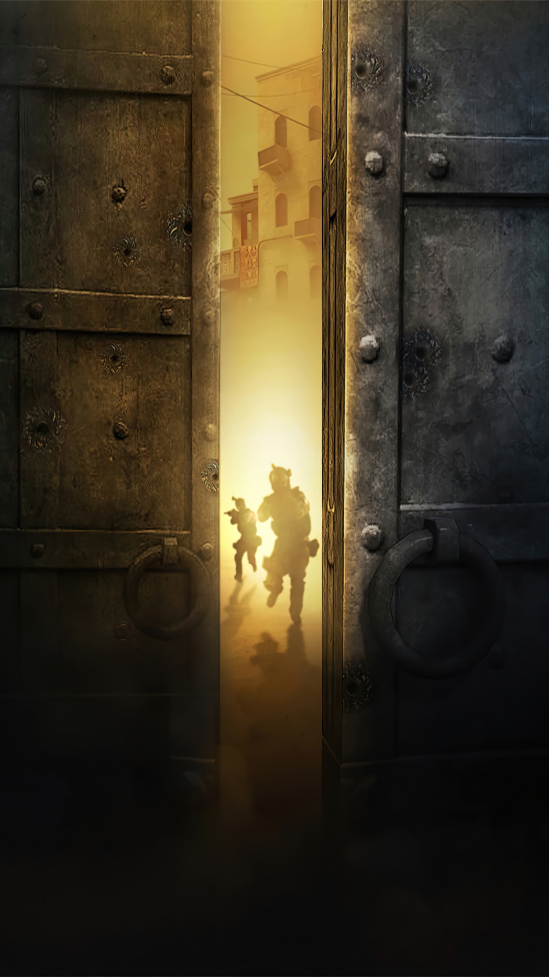 Counter-Strike: Global Offensive - Two soldiers running through a doorway HD Phone Wallpaper