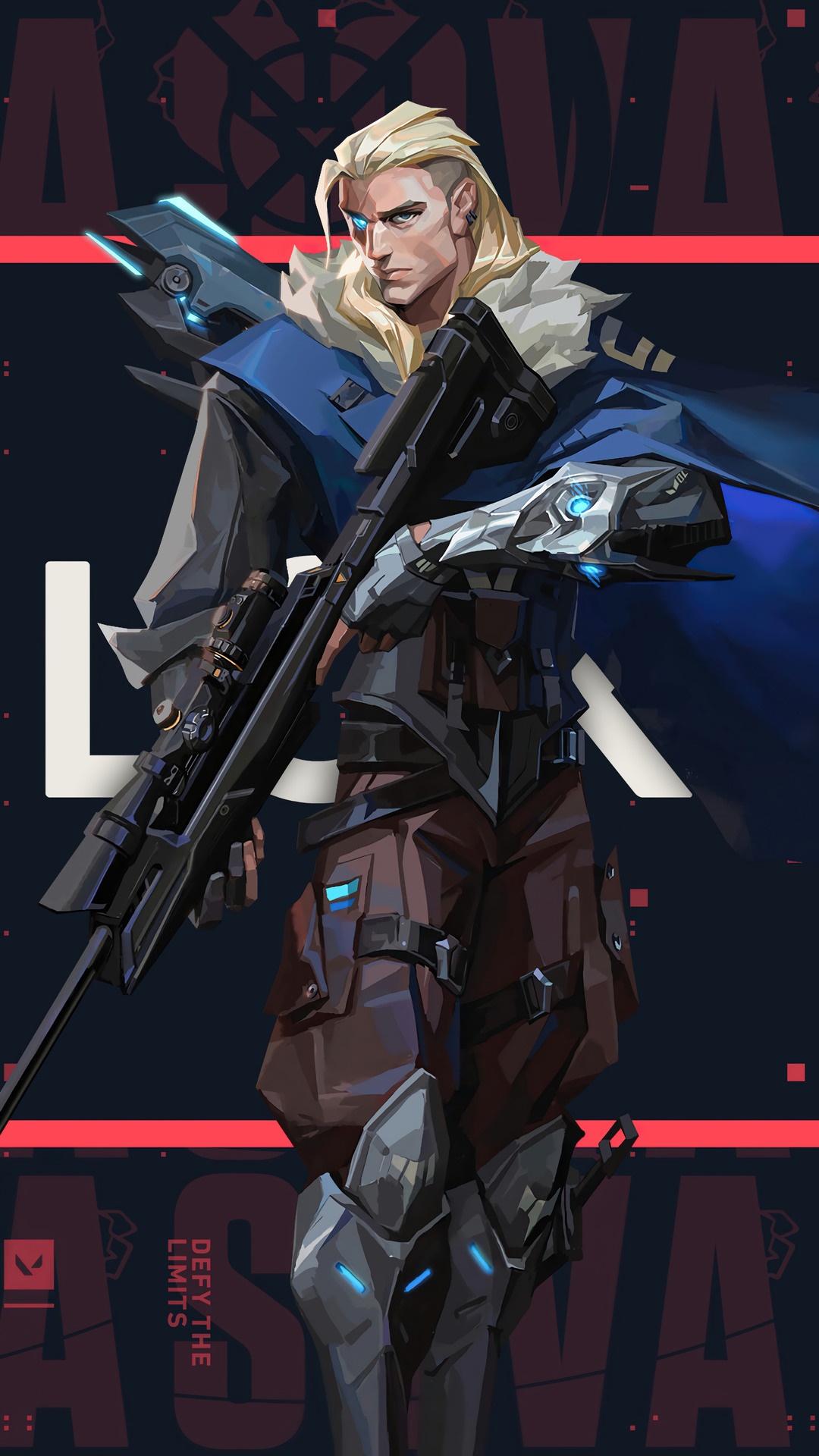 Sova from Valorant holding a sniper rifle HD Phone Wallpaper