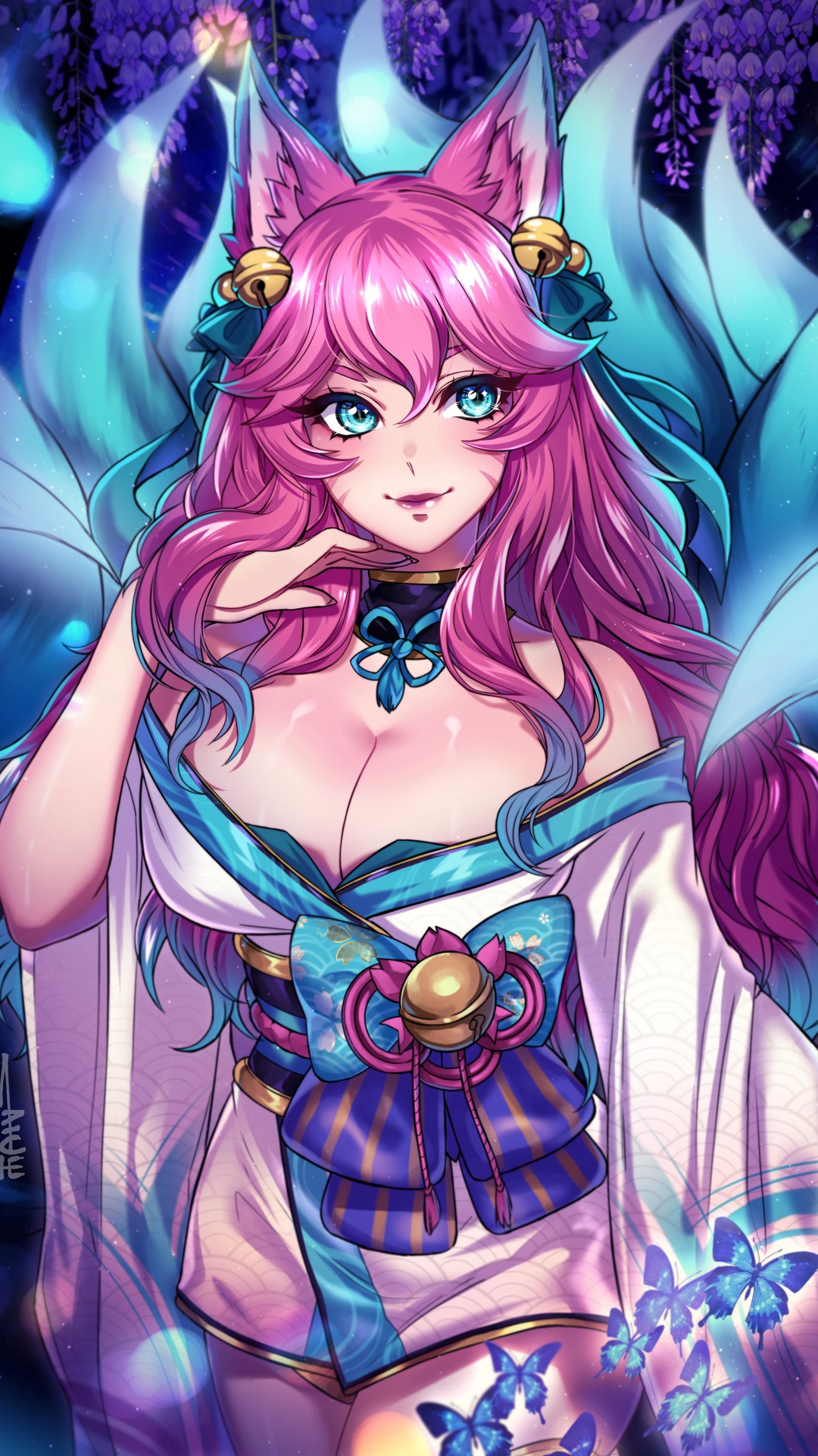 Ahri from League of Legends, Spirit Blossom skin HD Phone Wallpaper