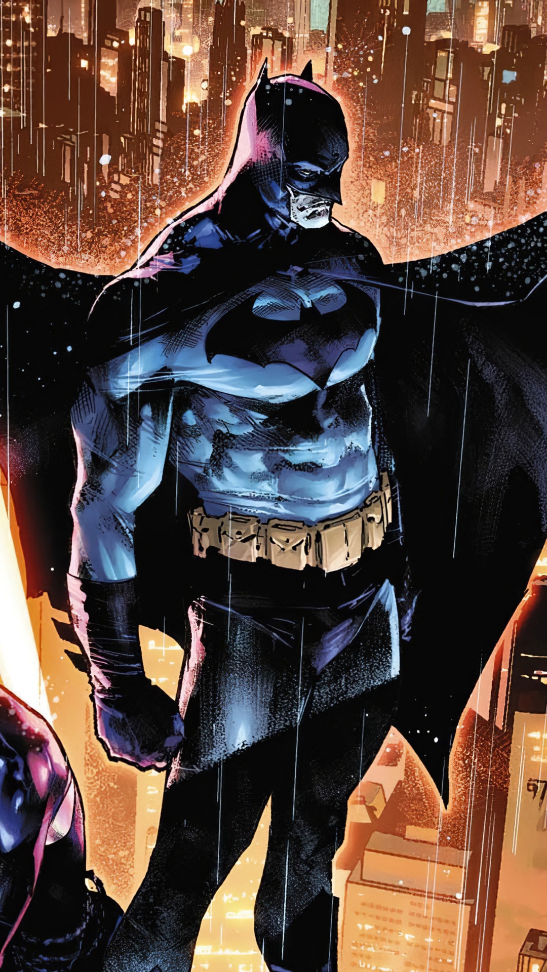 Batman in Gotham City HD Phone Wallpaper