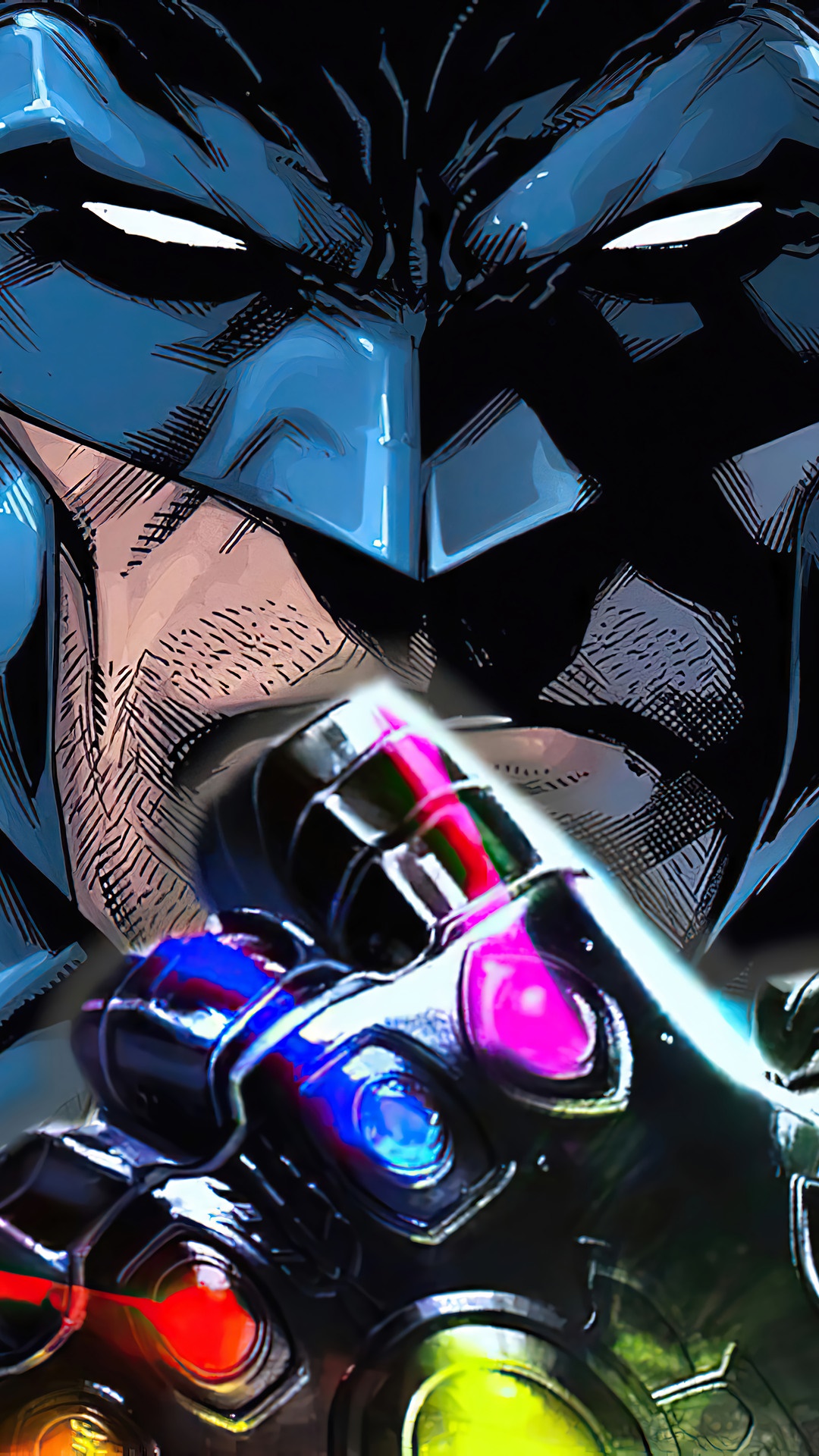 Batman with the Infinity Gauntlet HD Phone Wallpaper