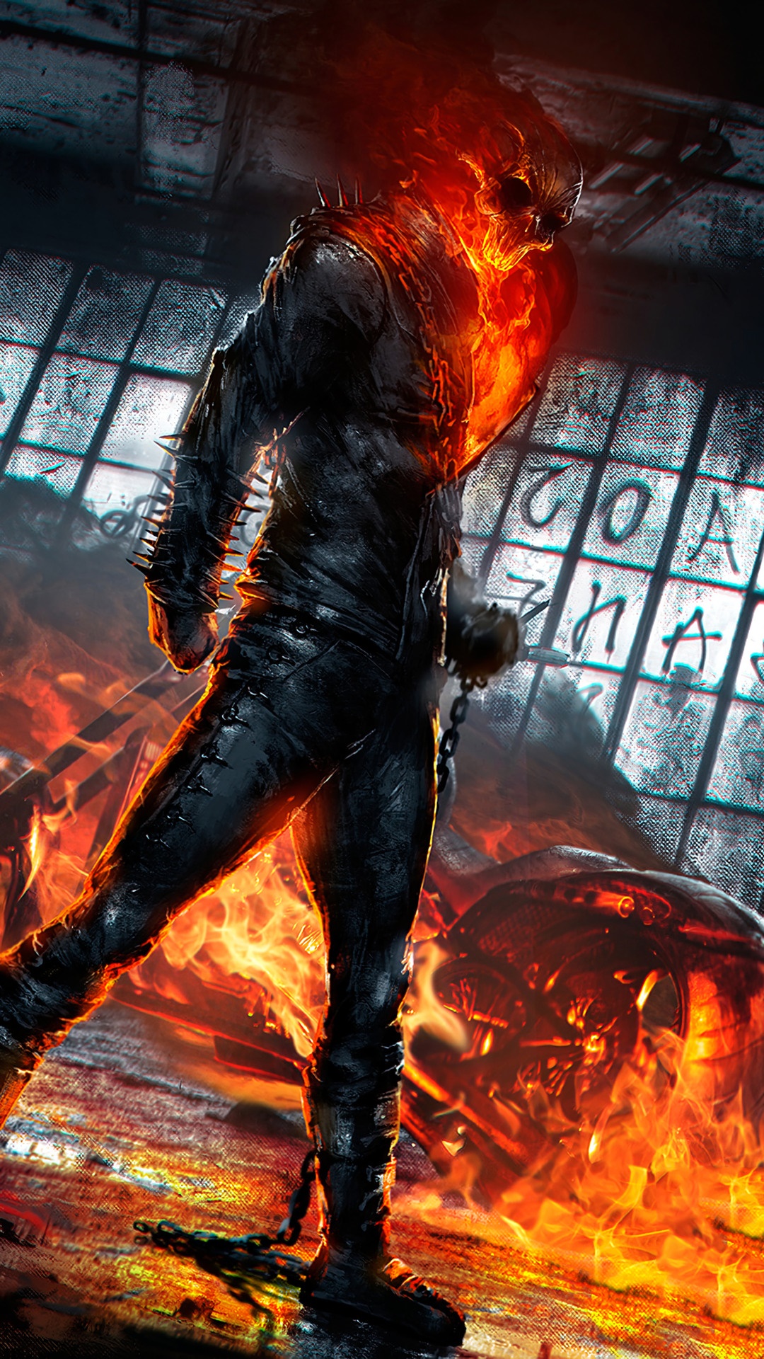 Ghost Rider from Marvel Comics HD Phone Wallpaper