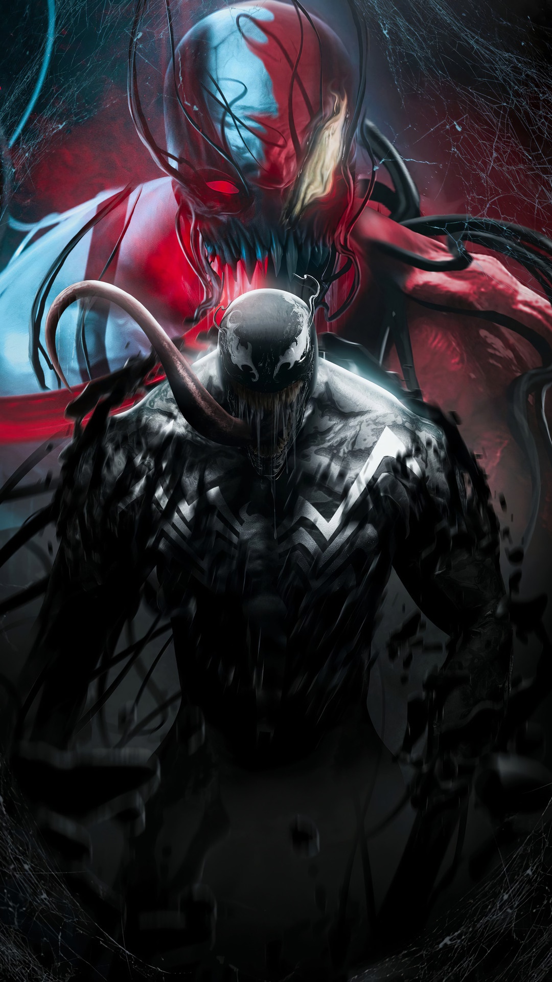 Venom and Carnage from Marvel Comics HD Phone Wallpaper