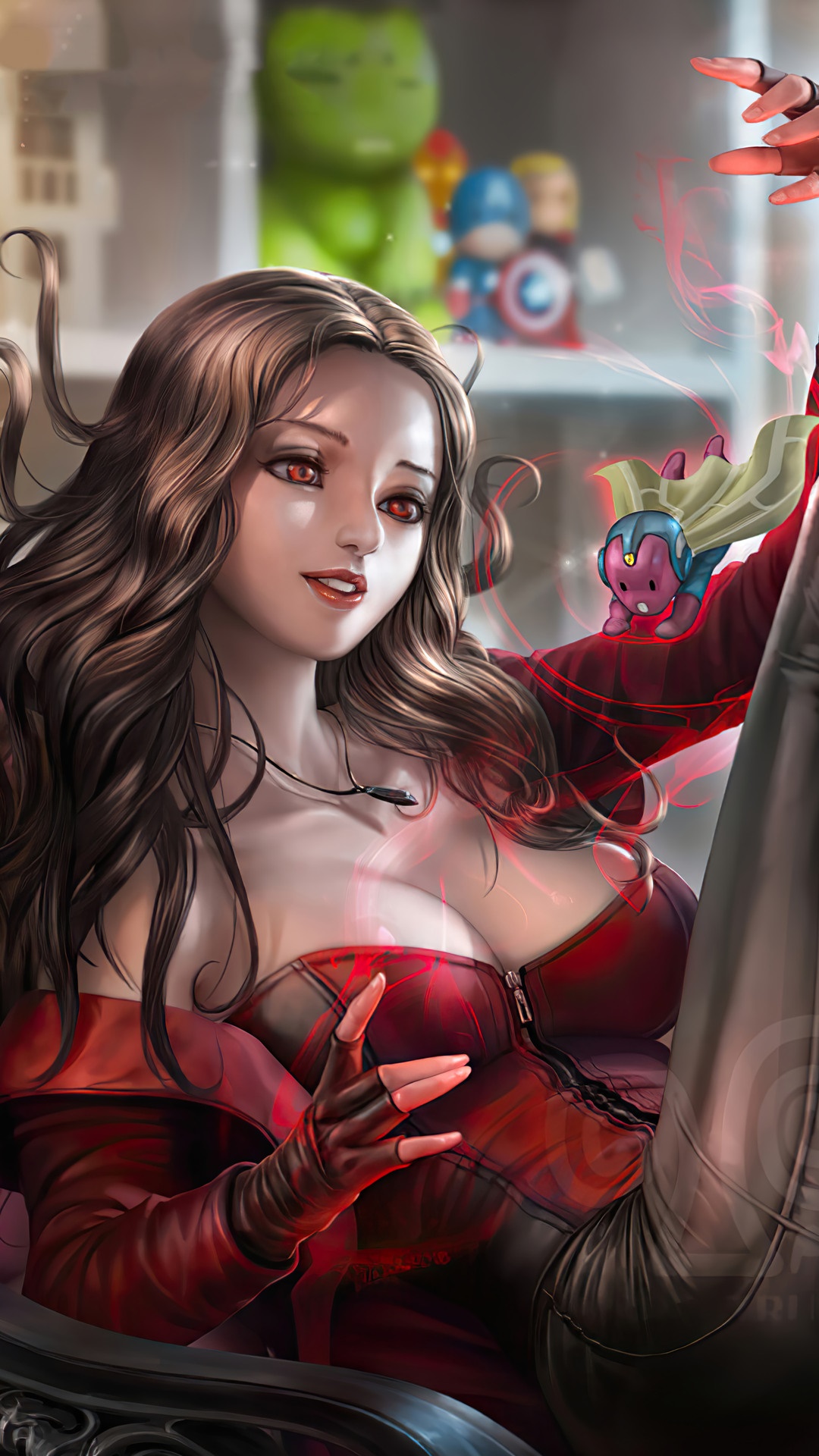 Scarlet Witch from Marvel Comics HD Phone Wallpaper