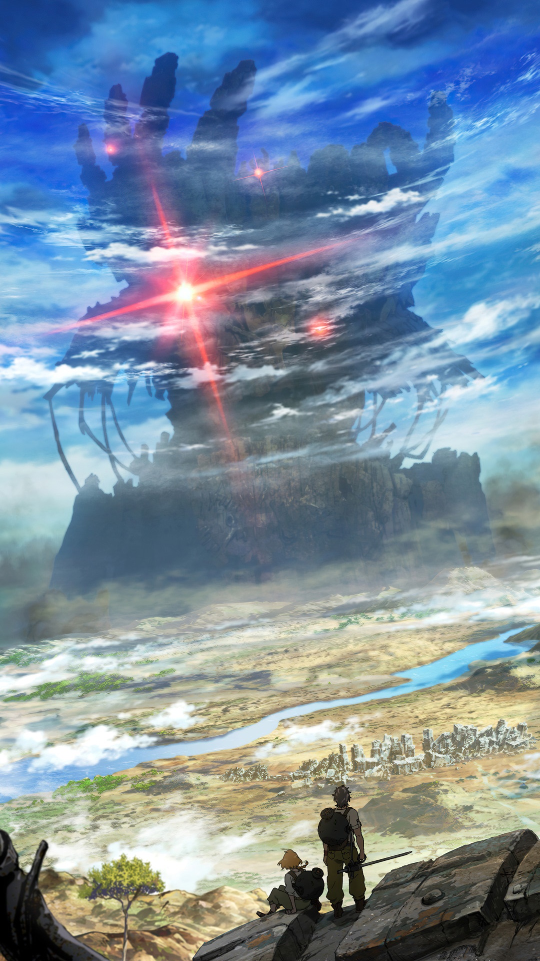 Deca Dence: Giant Hand Structure in the Sky HD Phone Wallpaper