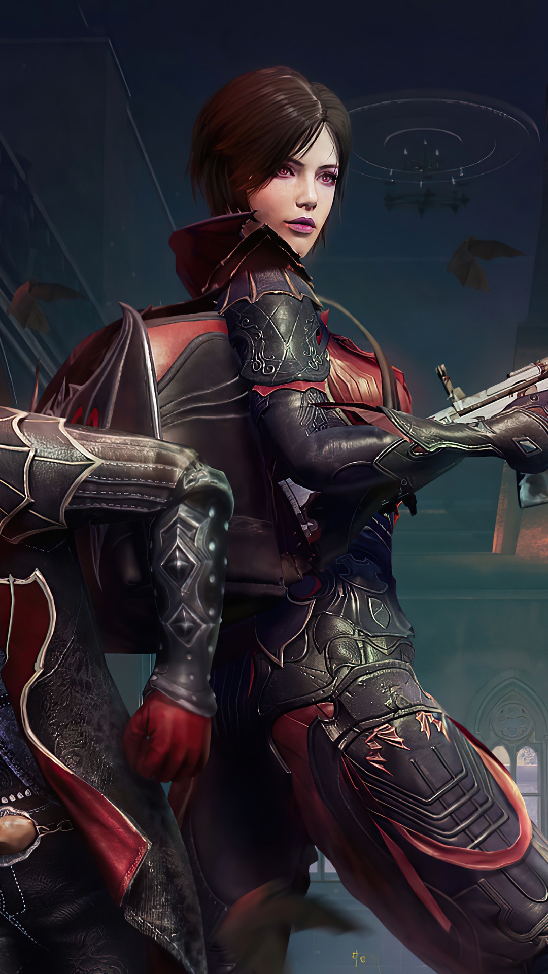 Woman in dark armor from PUBG Mobile HD Phone Wallpaper