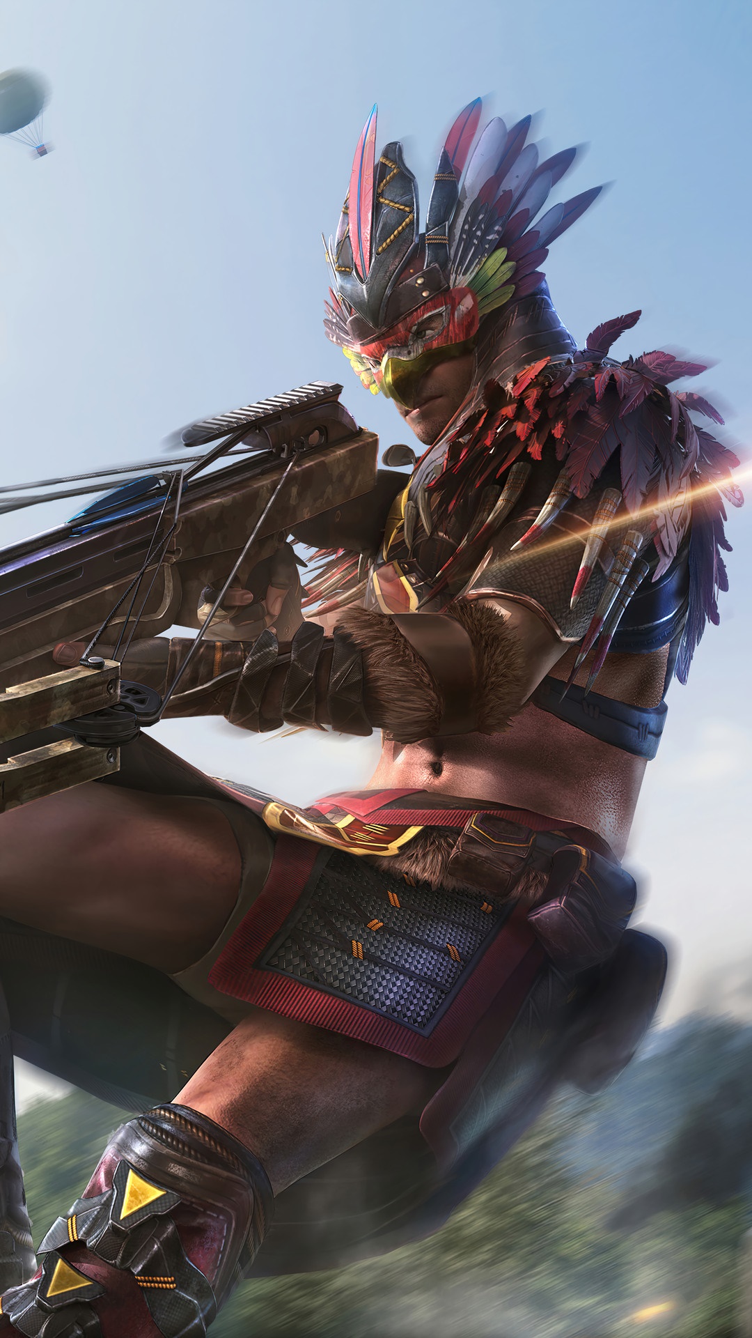 PUBG Mobile character with crossbow HD Phone Wallpaper