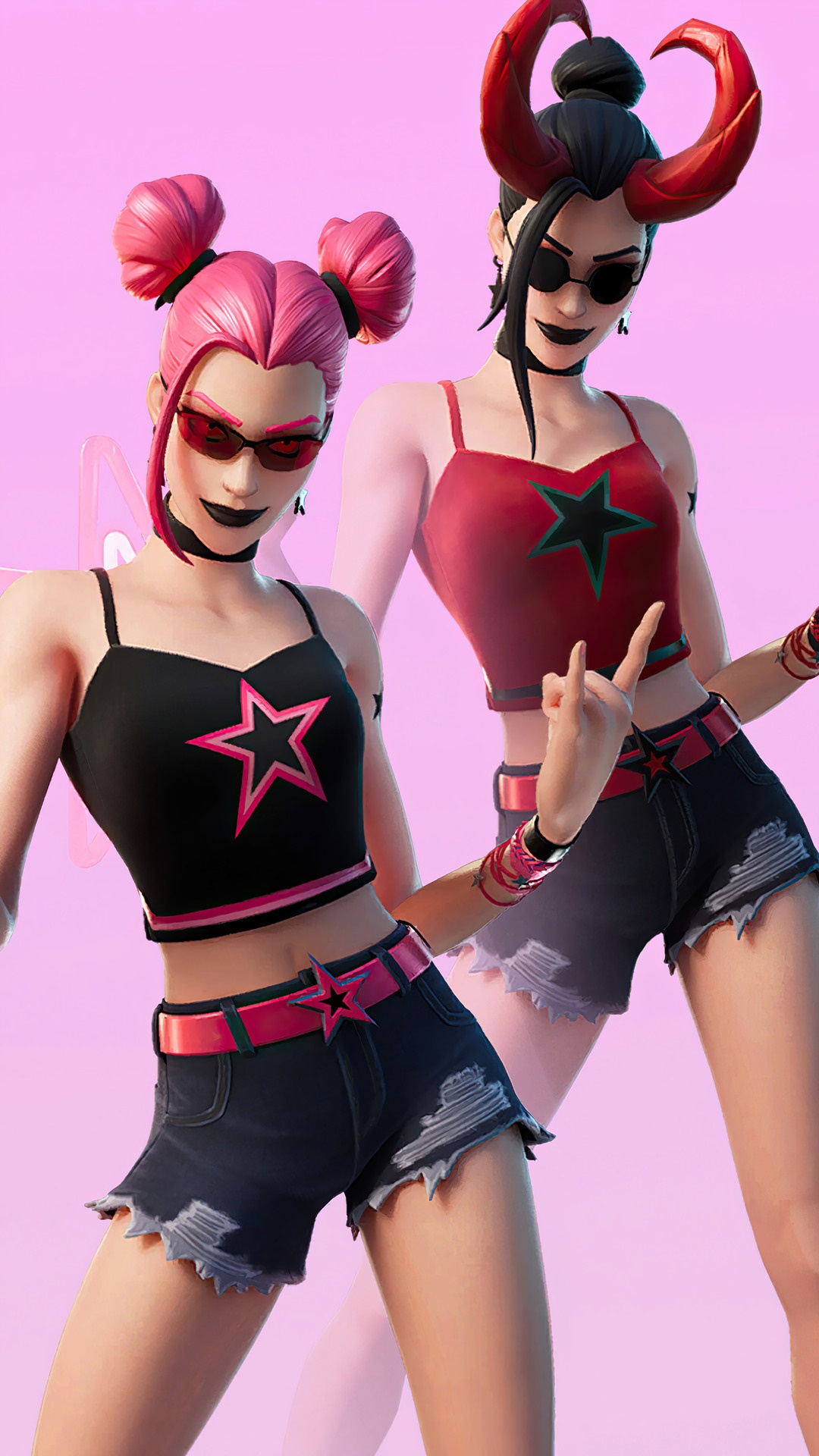 Two female characters from Fortnite HD Phone Wallpaper
