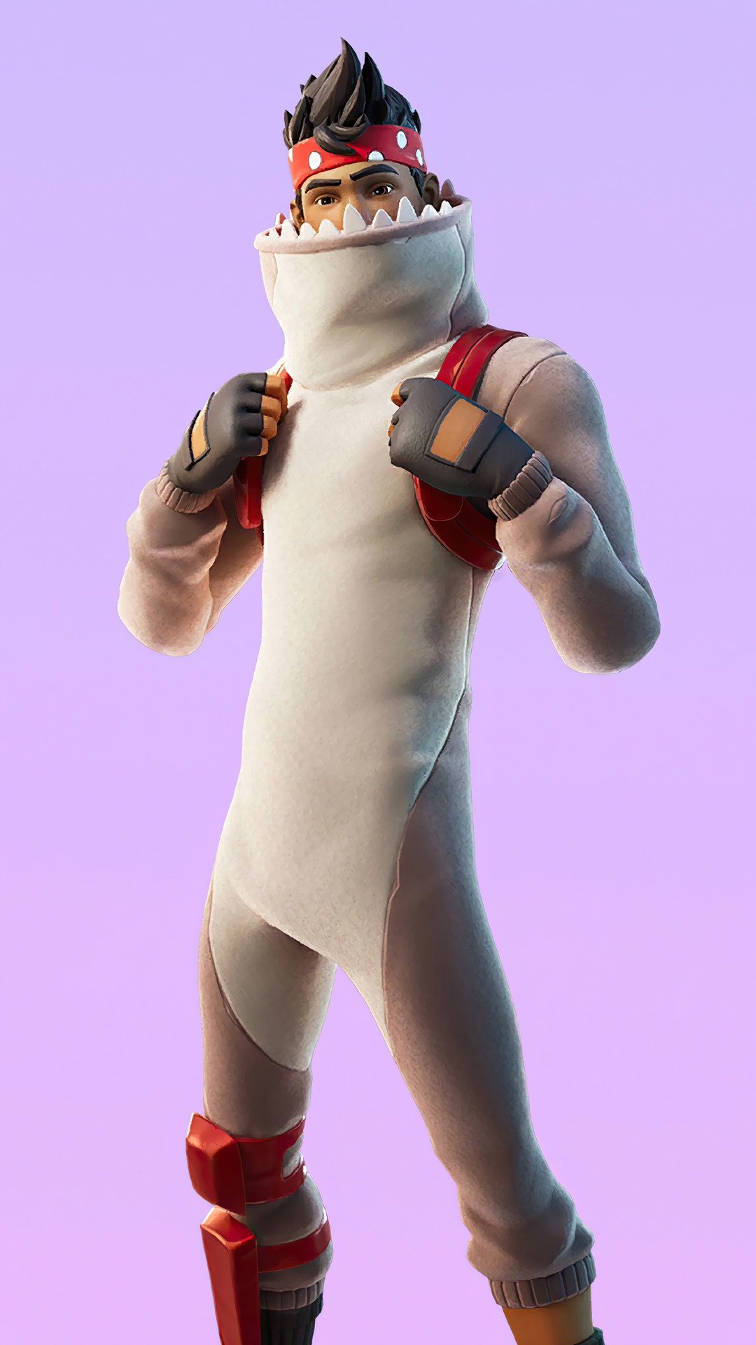 Fortnite character in a shark costume HD Phone Wallpaper