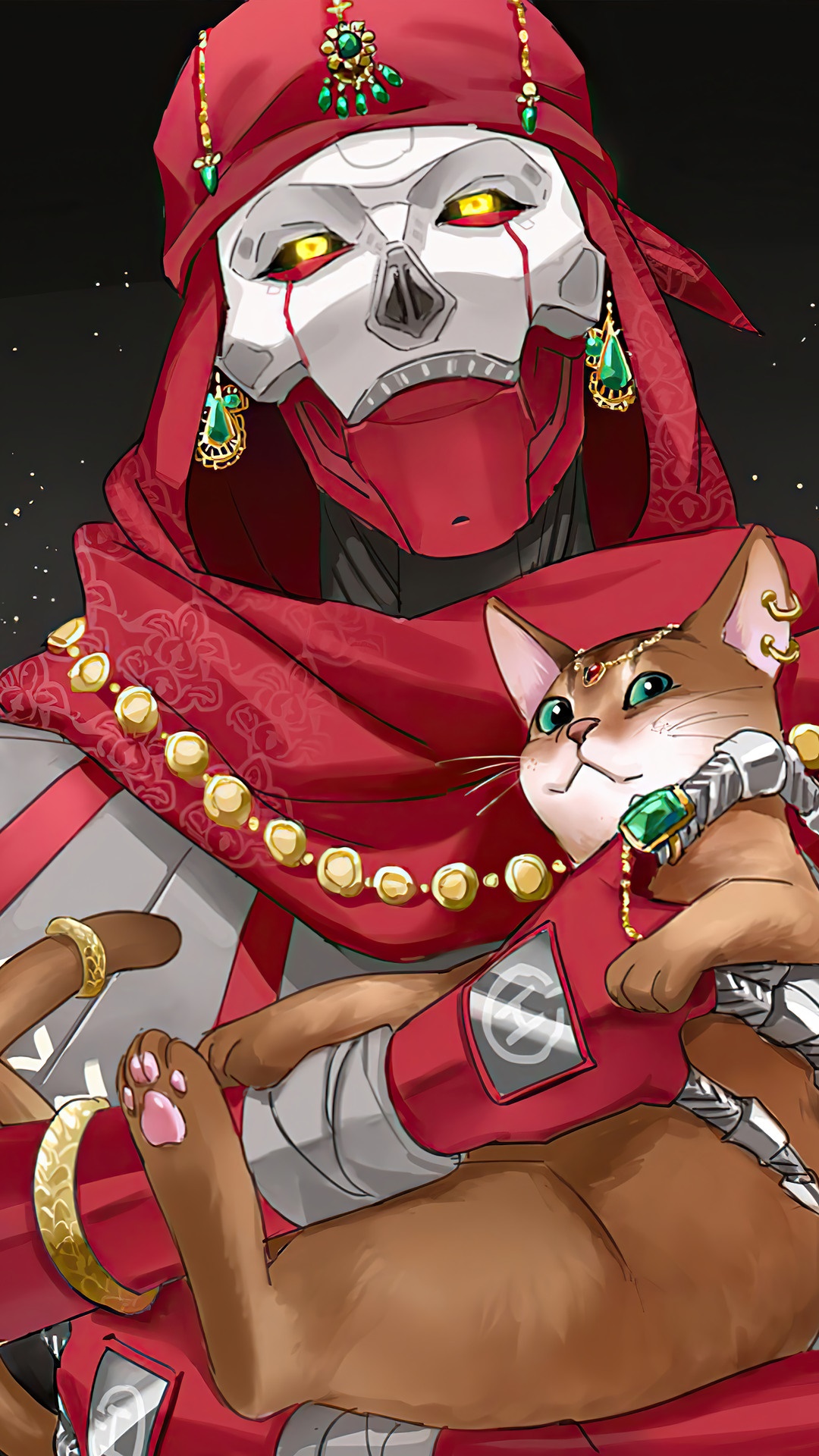 Revenant from Apex Legends holding a cat HD Phone Wallpaper