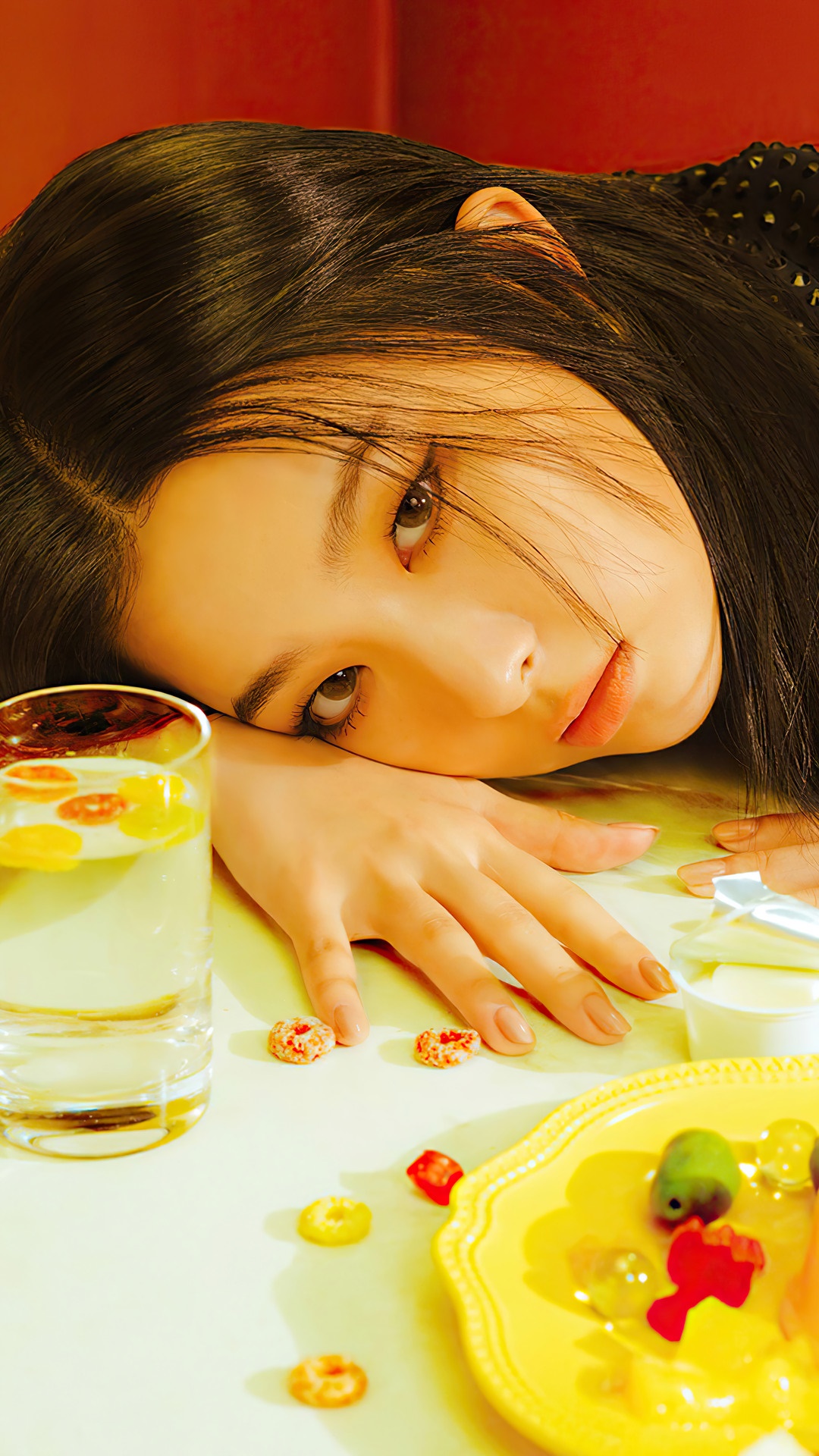 Seulgi from Red Velvet with snacks and drink HD Phone Wallpaper