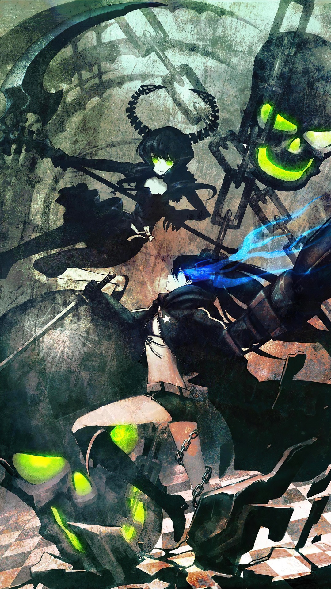 Dead Master and Black Rock Shooter from Black Rock Shooter HD Phone Wallpaper