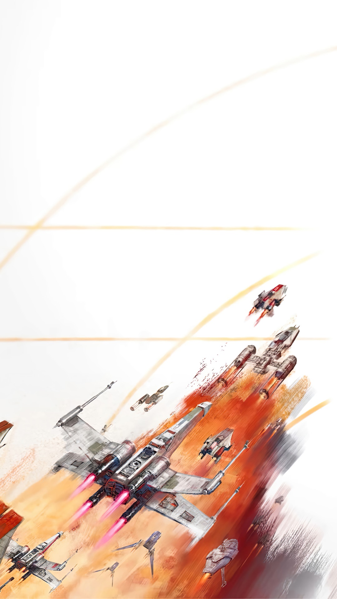 Star Wars Squadrons starships in battle HD Phone Wallpaper