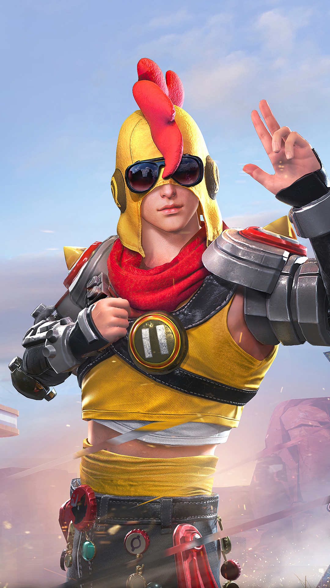 Character in chicken costume from PUBG Mobile HD Phone Wallpaper