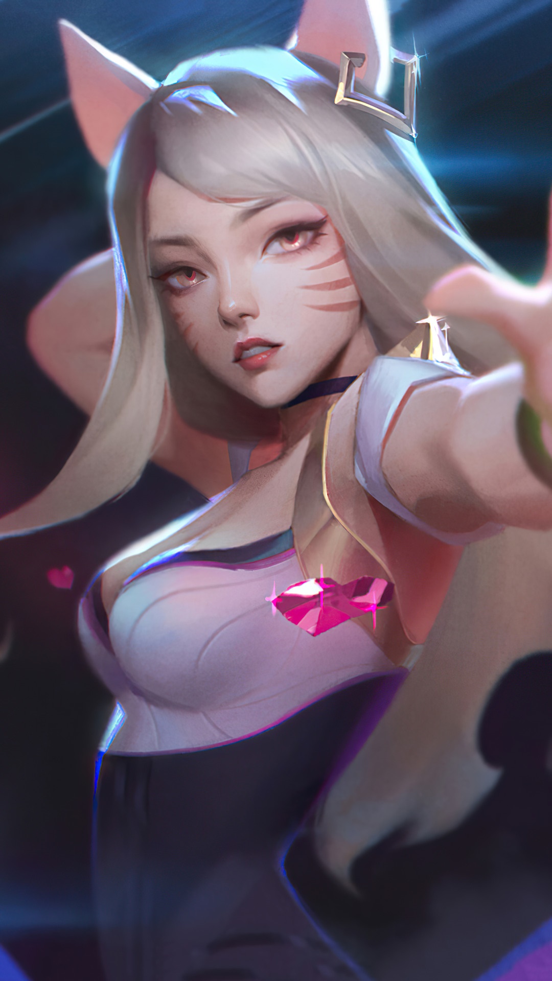 Ahri from League of Legends KDA HD Phone Wallpaper