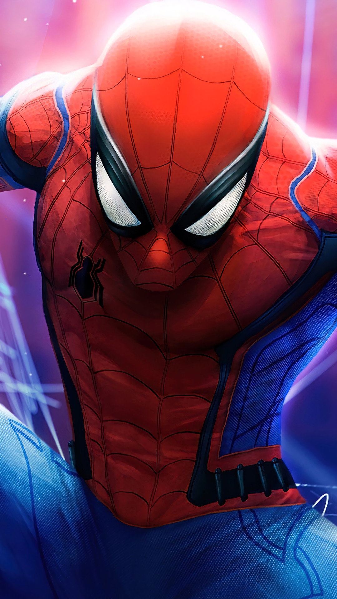 Spider-Man in Action Pose HD Phone Wallpaper