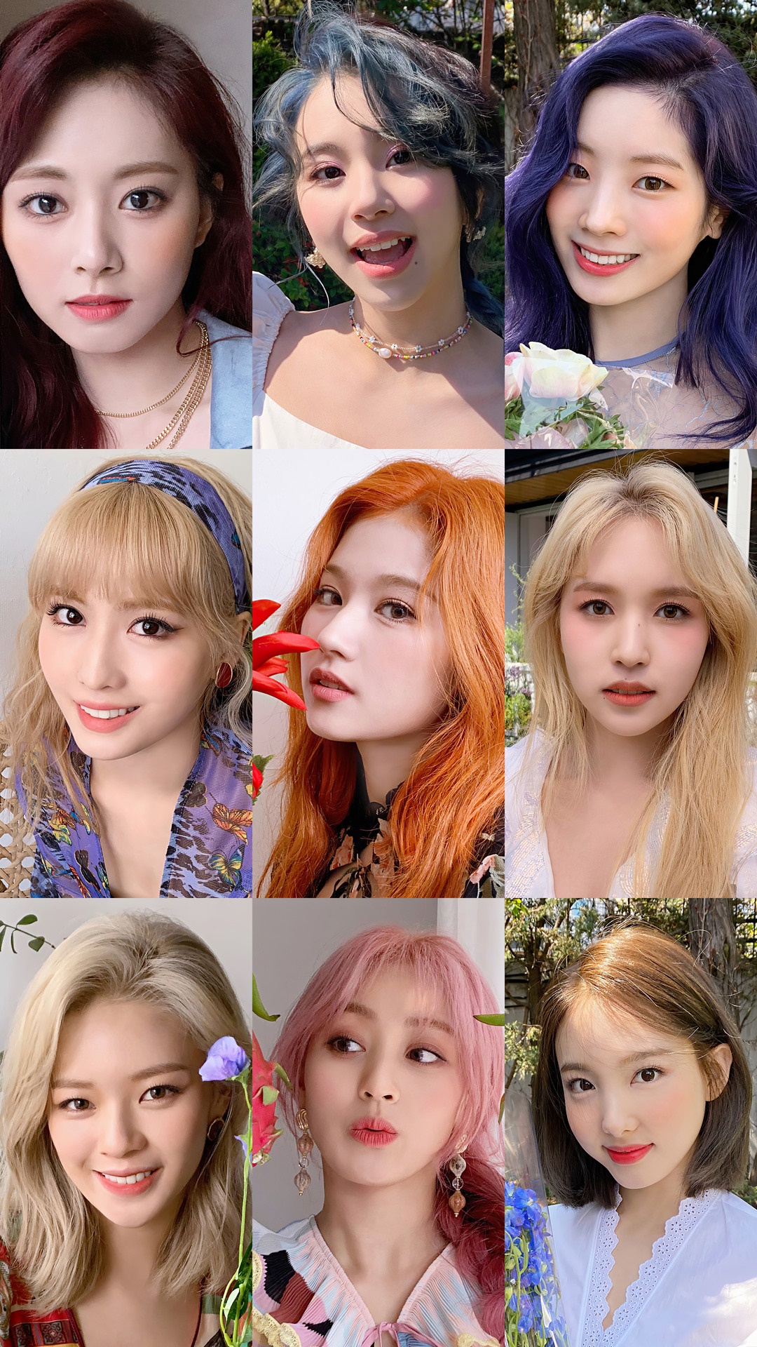 TWICE Kpop Girls Collage HD Phone Wallpaper