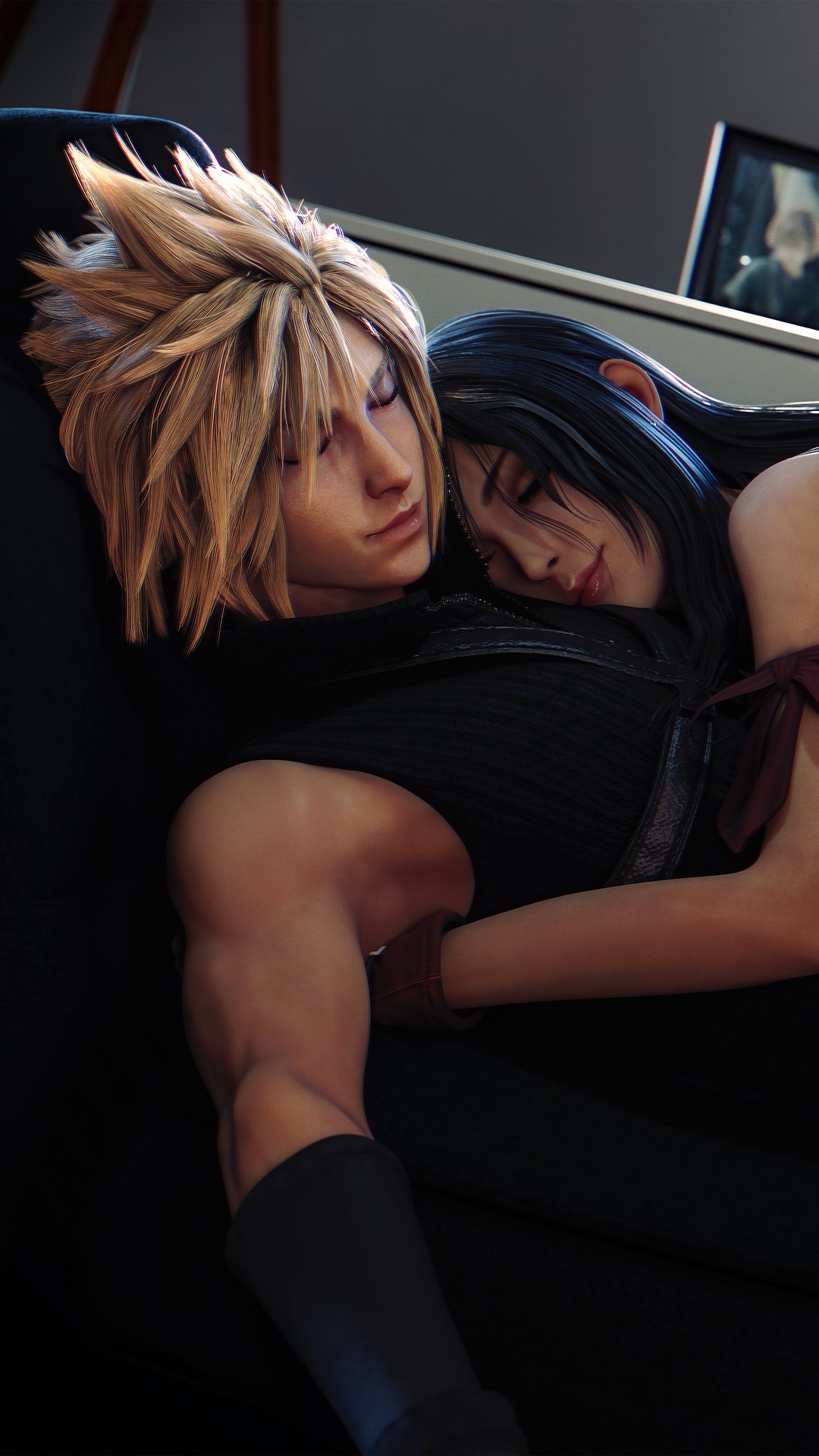 Cloud Strife and Tifa Lockhart from Final Fantasy VII Remake HD Phone Wallpaper