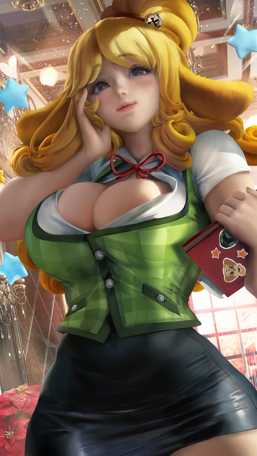 Isabelle from Animal Crossing HD Phone Wallpaper