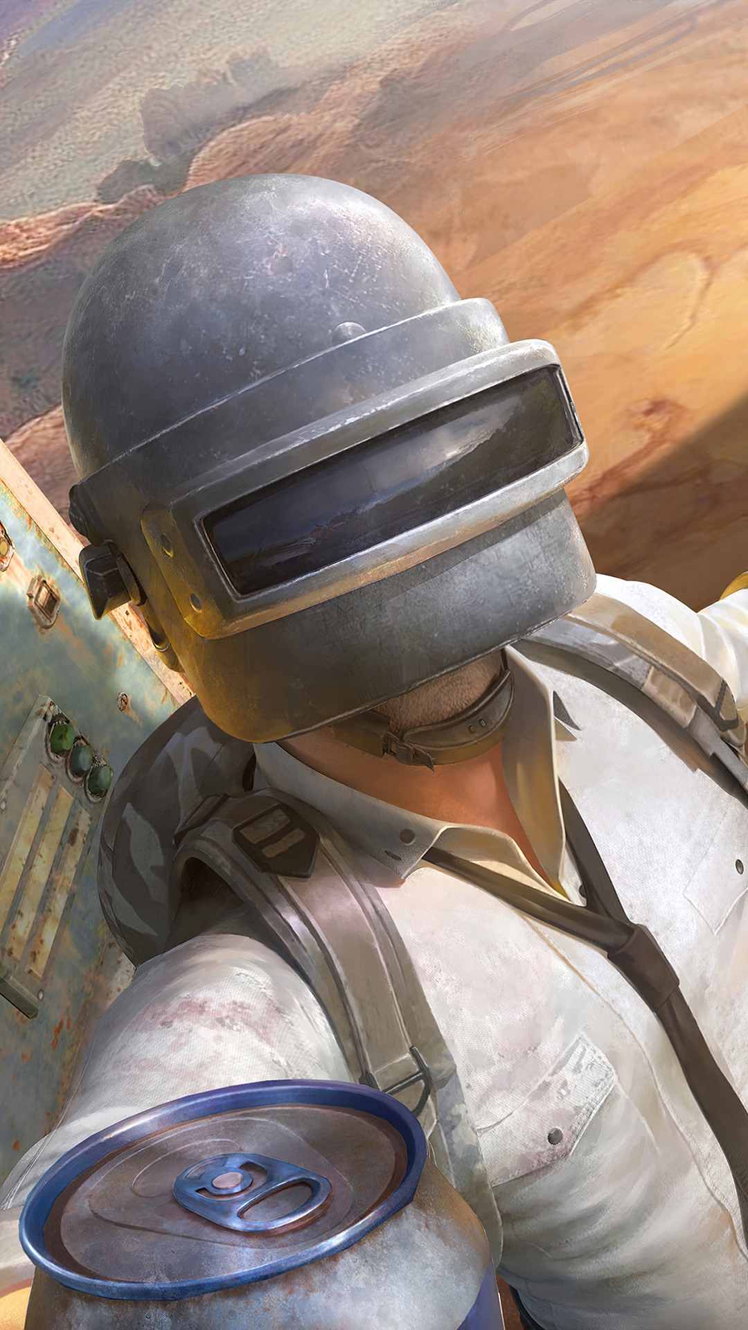Player from PUBG Mobile wearing a helmet HD Phone Wallpaper