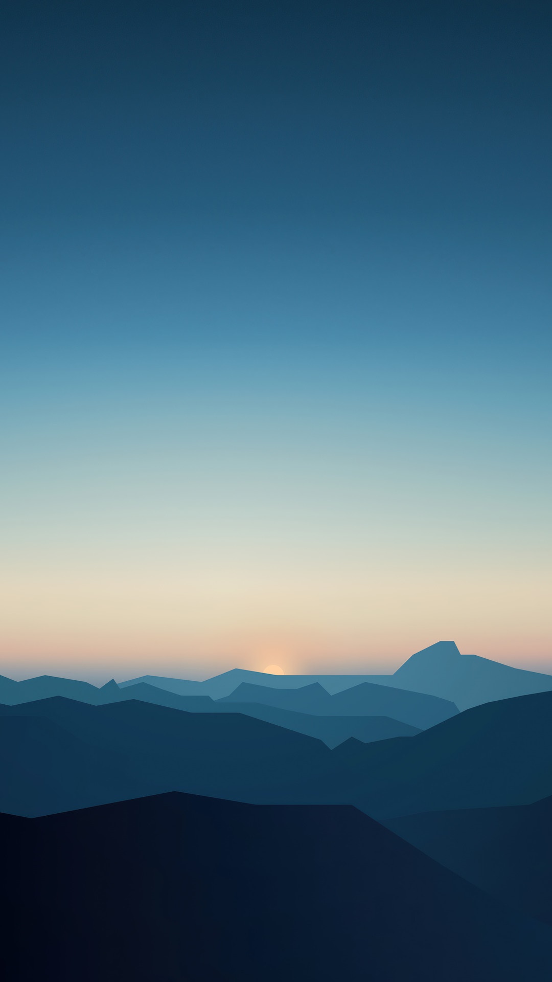 Mountain landscape at sunrise HD Phone Wallpaper