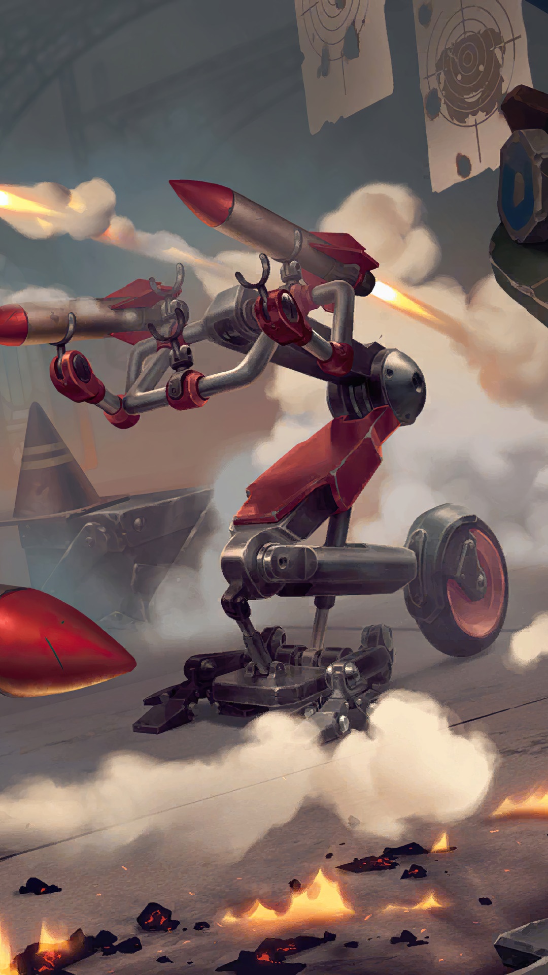 A rocket-launching robot from Legends of Runeterra HD Phone Wallpaper