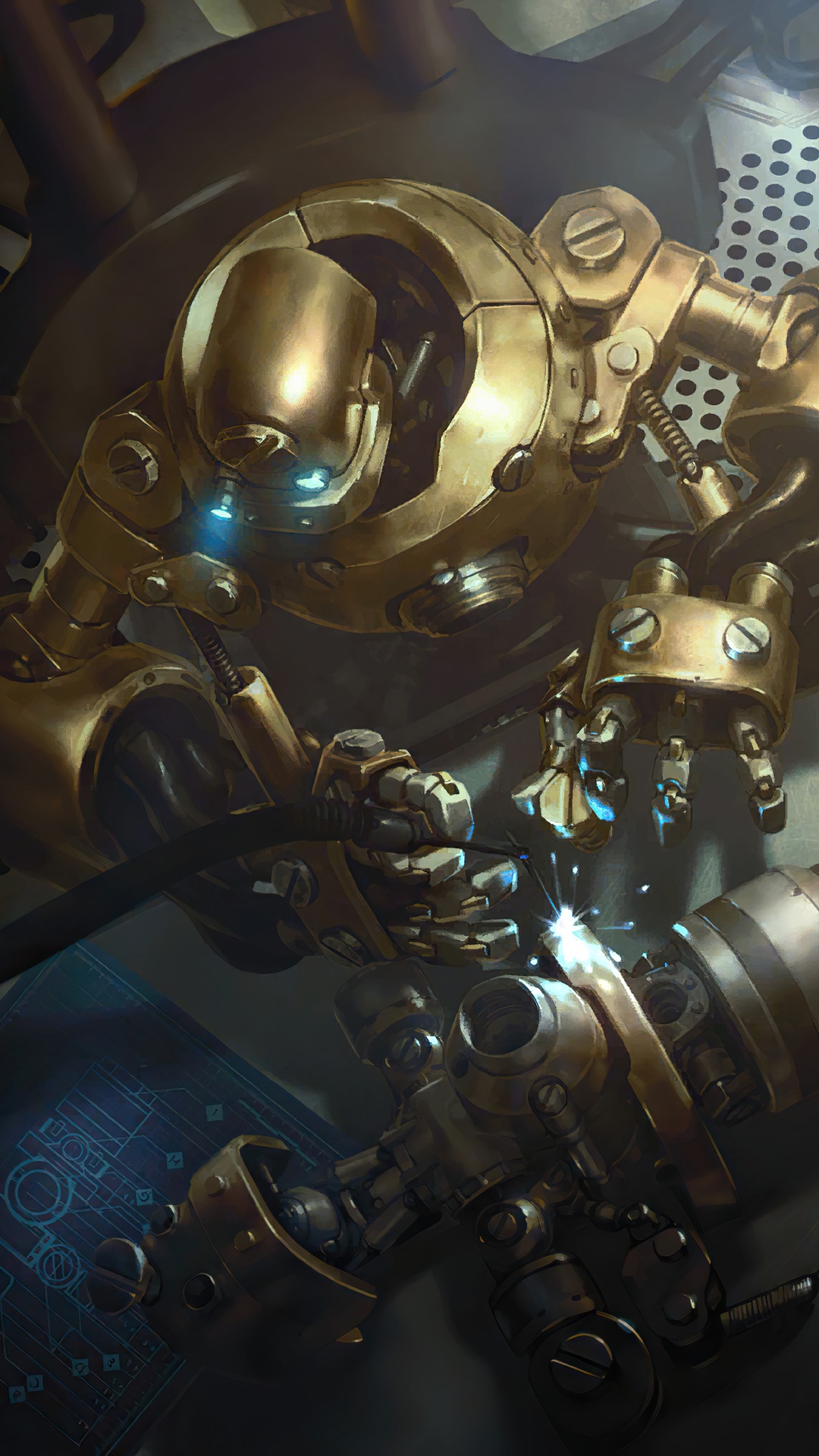 Blitzcrank from Legends of Runeterra HD Phone Wallpaper