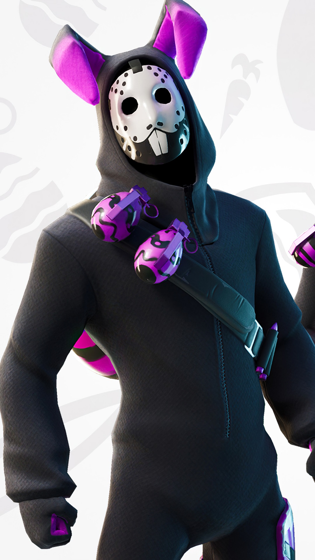 Fortnite character with bunny ears and mask HD Phone Wallpaper