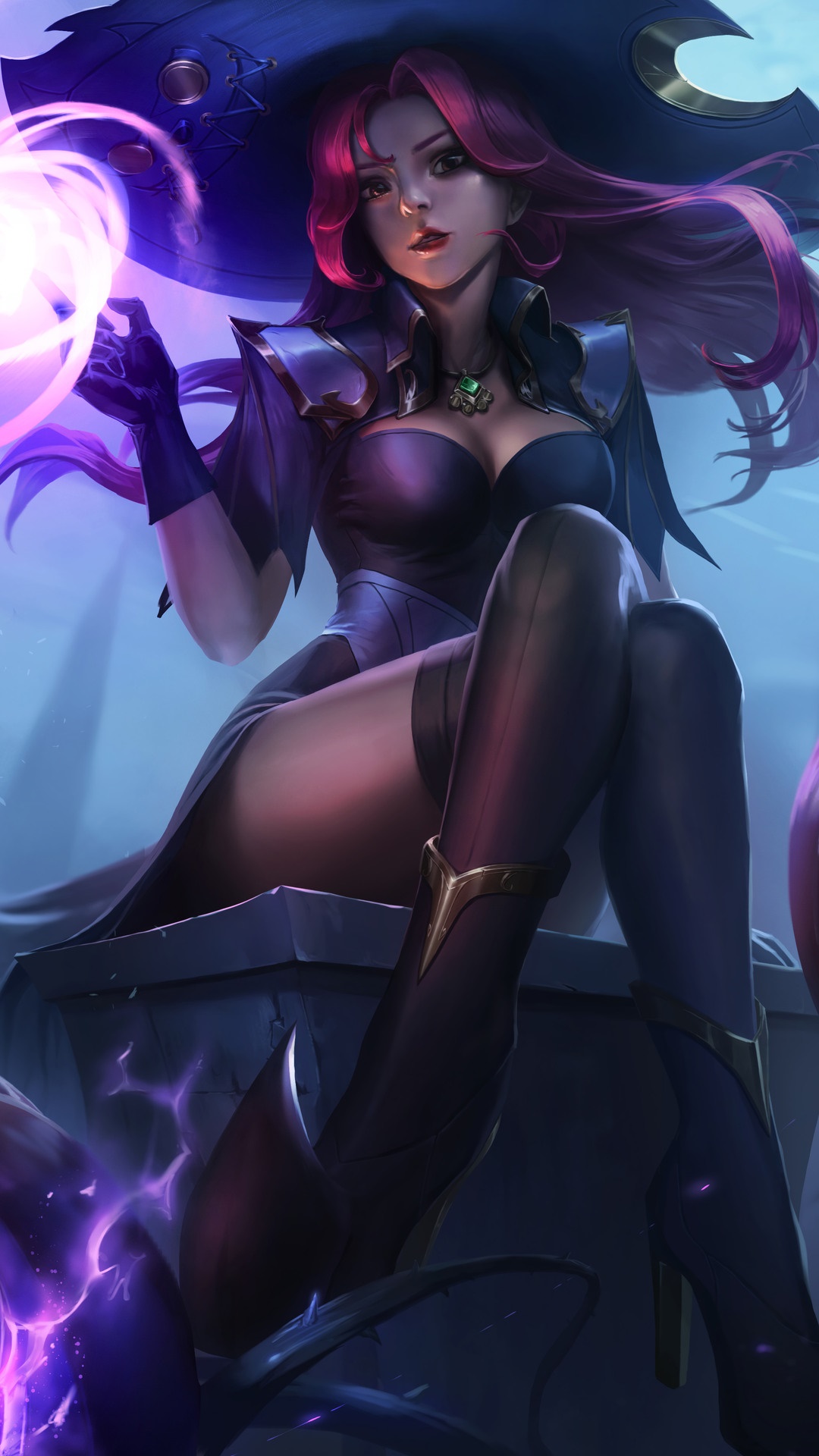 Witch casting a spell HD Phone Wallpaper