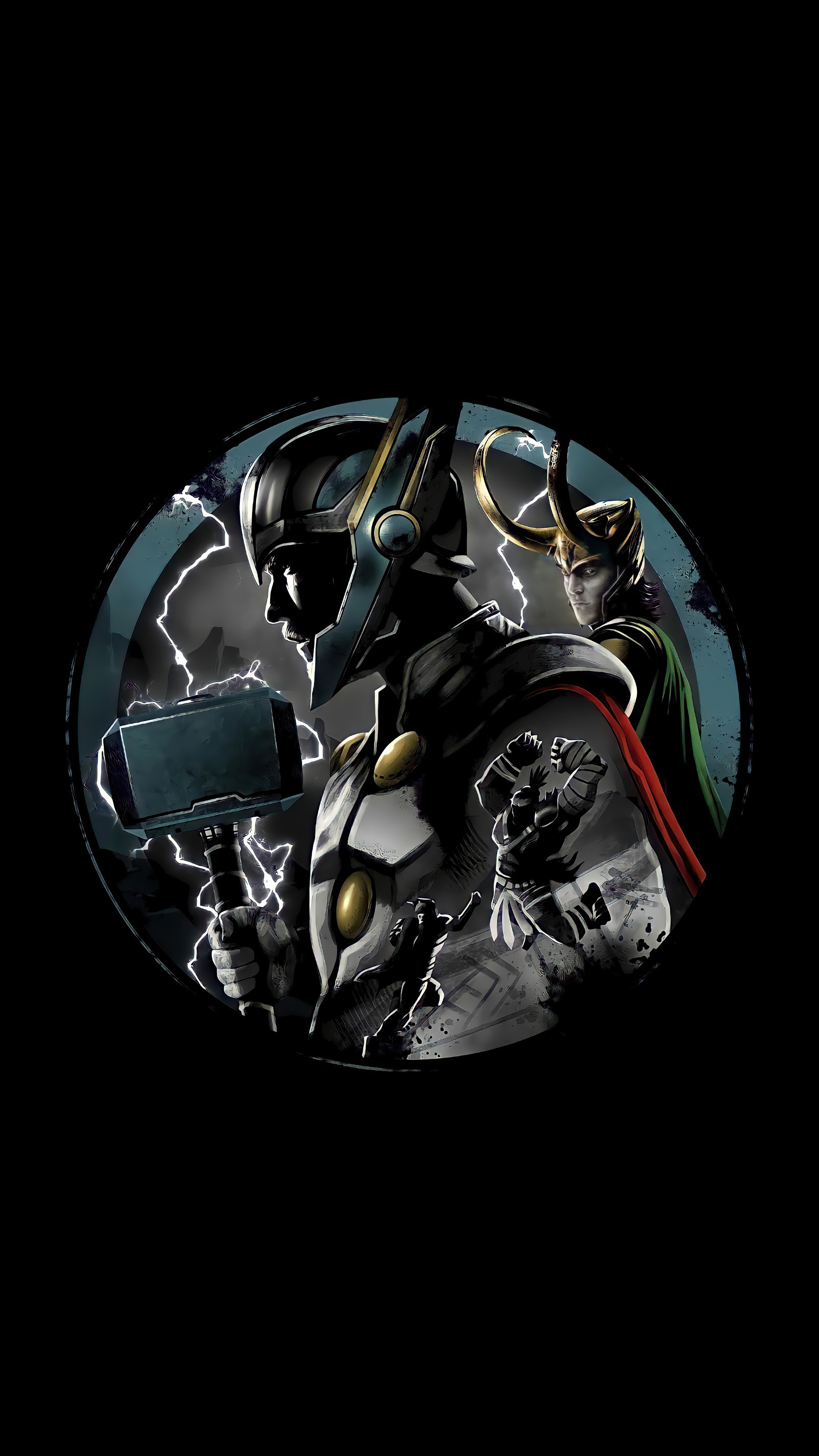 Thor and Loki from Marvel HD Phone Wallpaper