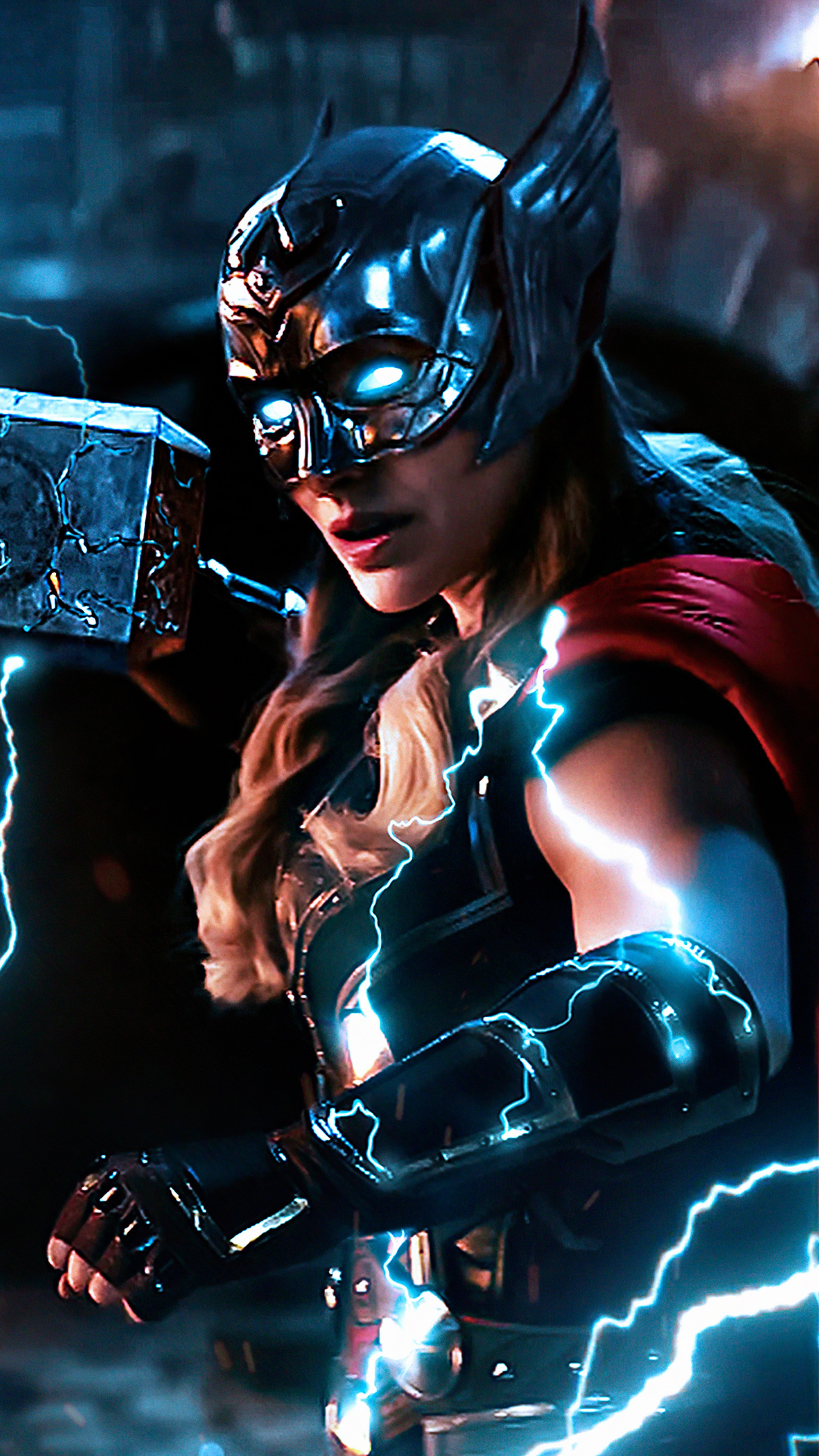 Jane Foster as Thor from Thor: Love and Thunder 4K HD Phone Wallpaper