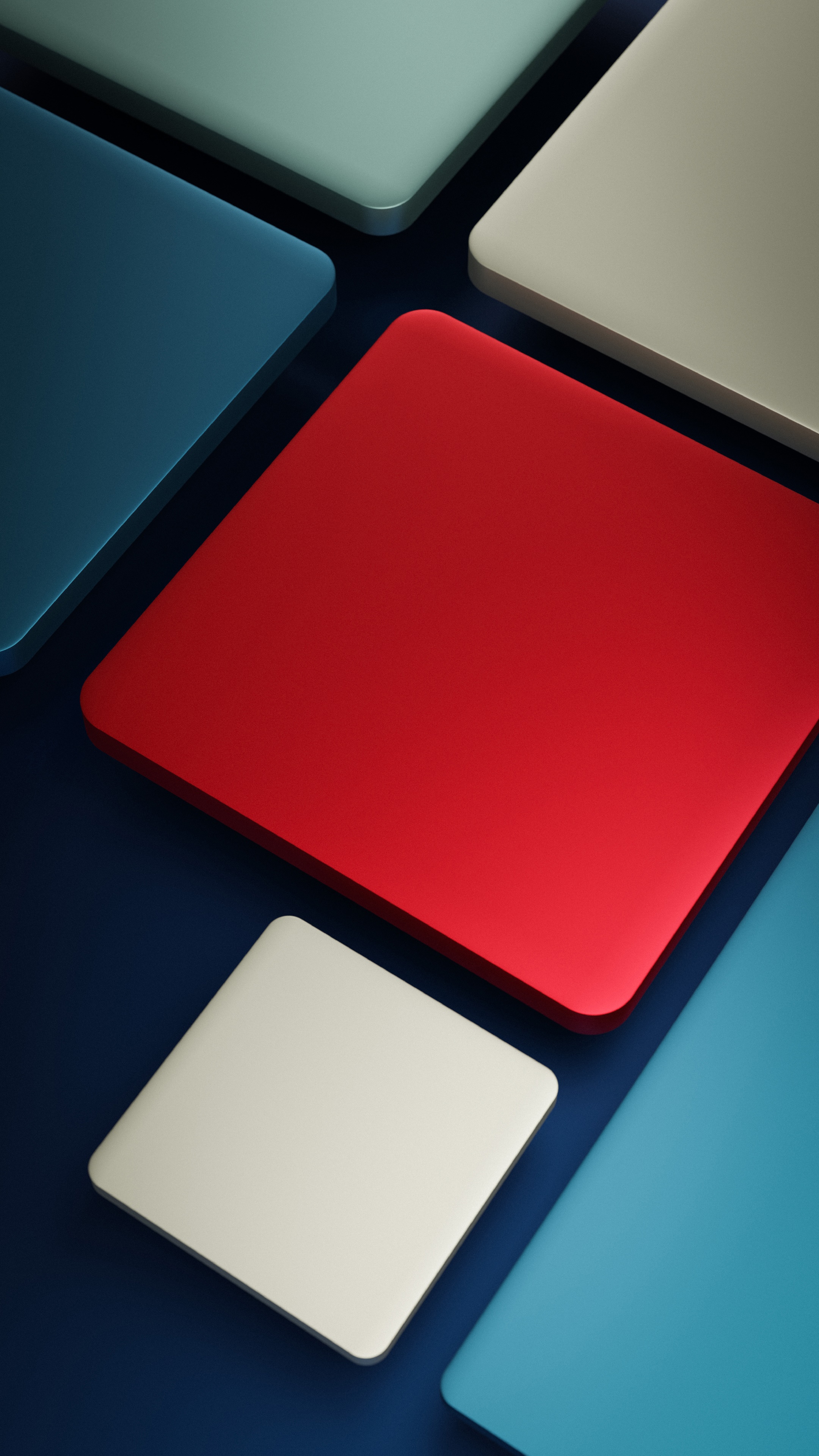 Abstract digital art with colored shapes HD Phone Wallpaper
