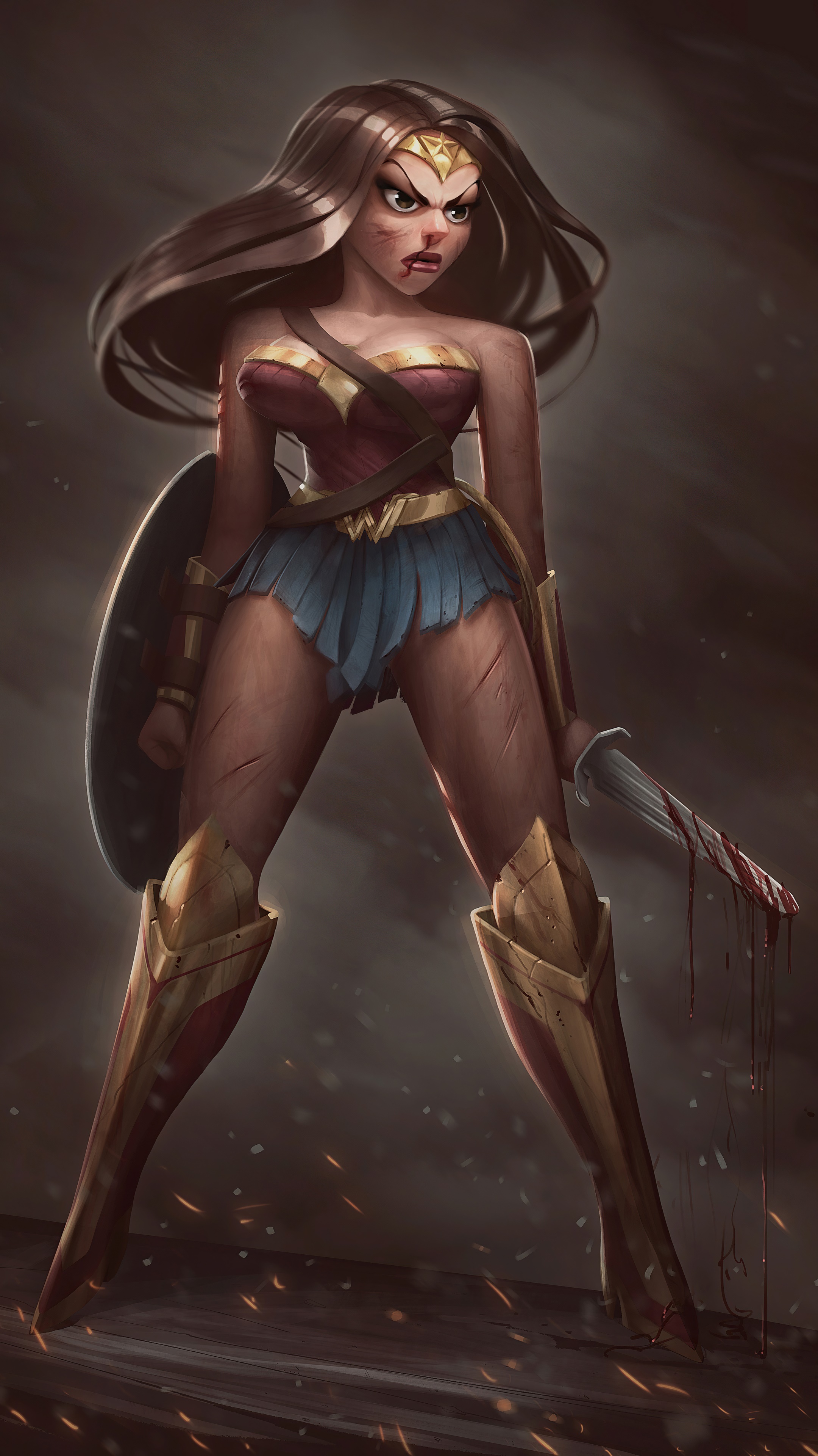 Wonder Woman artwork by an artist HD Phone Wallpaper