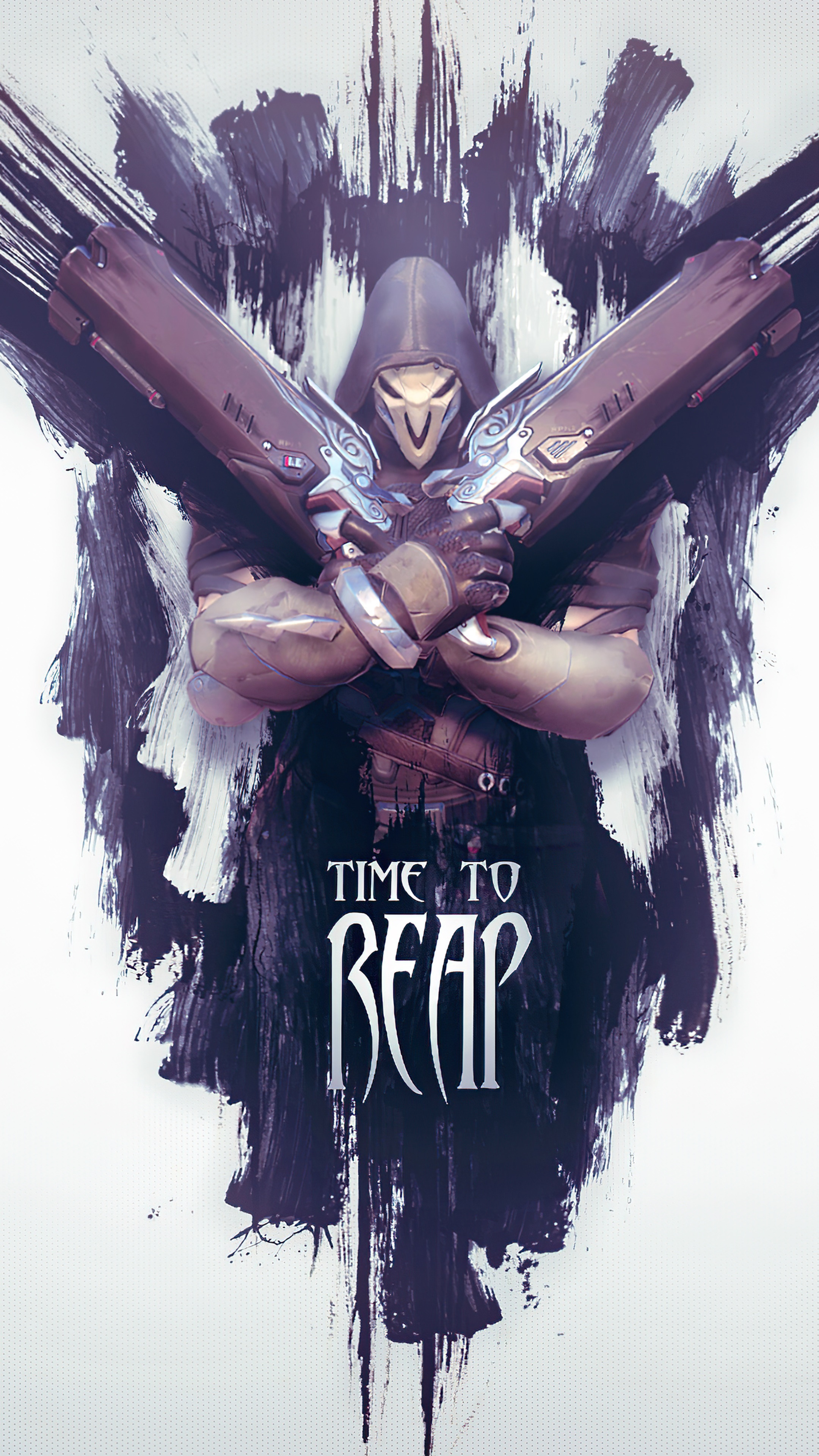 Reaper from Overwatch holding shotguns HD Phone Wallpaper