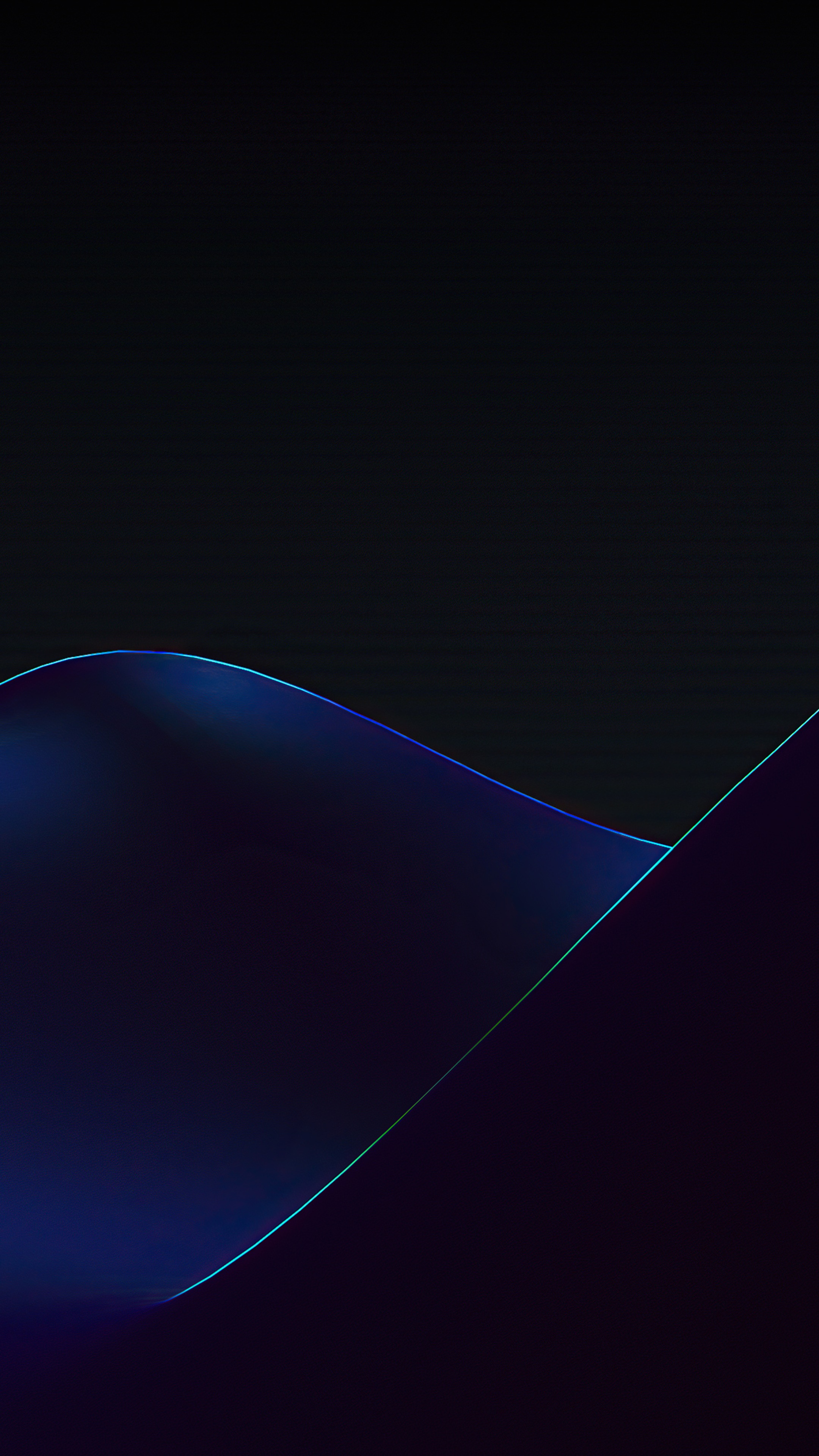 Abstract dark blue and teal wavy lines HD Phone Wallpaper