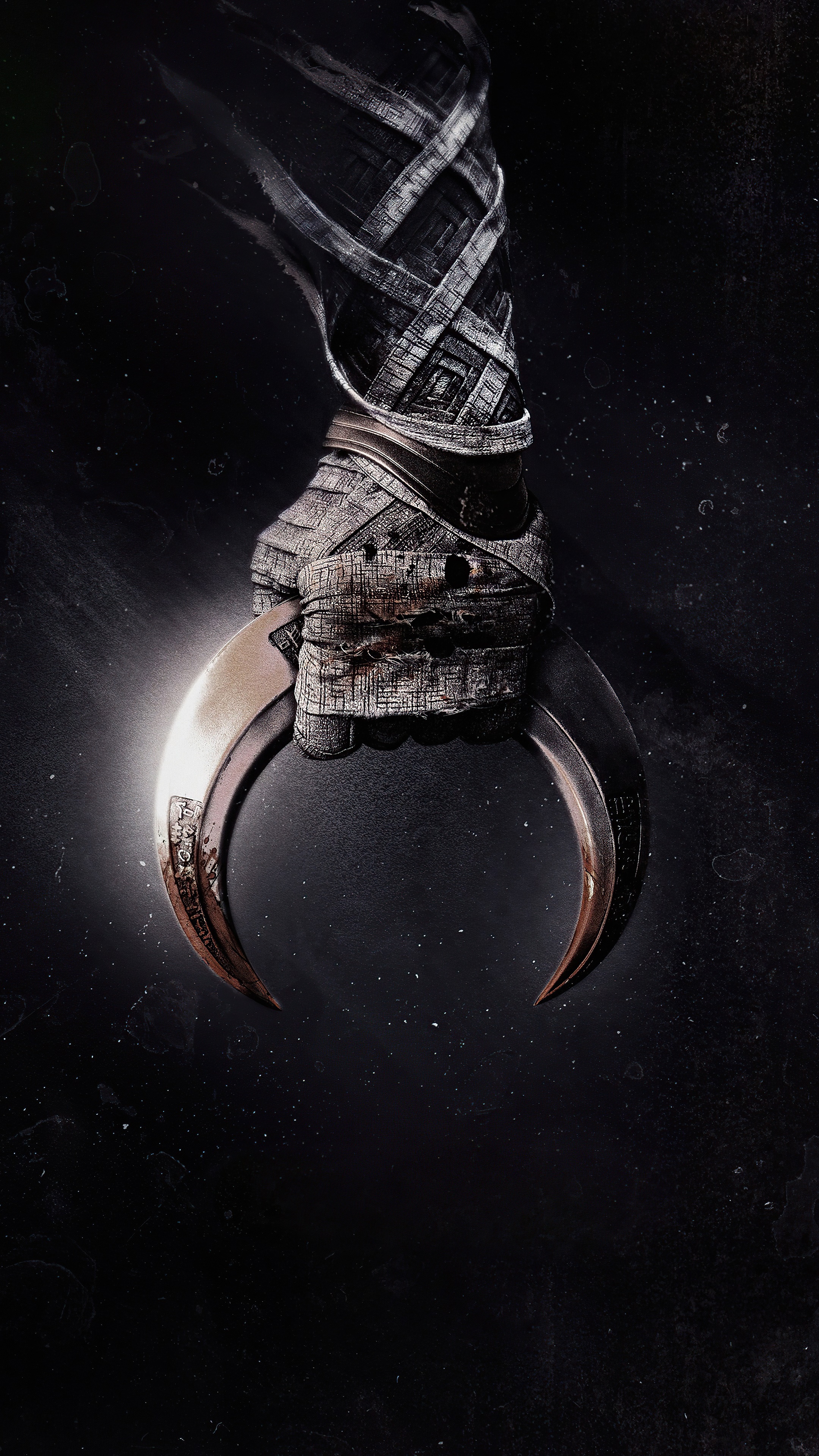 Moon Knight holding Khopesh 4K HD Phone Wallpaper