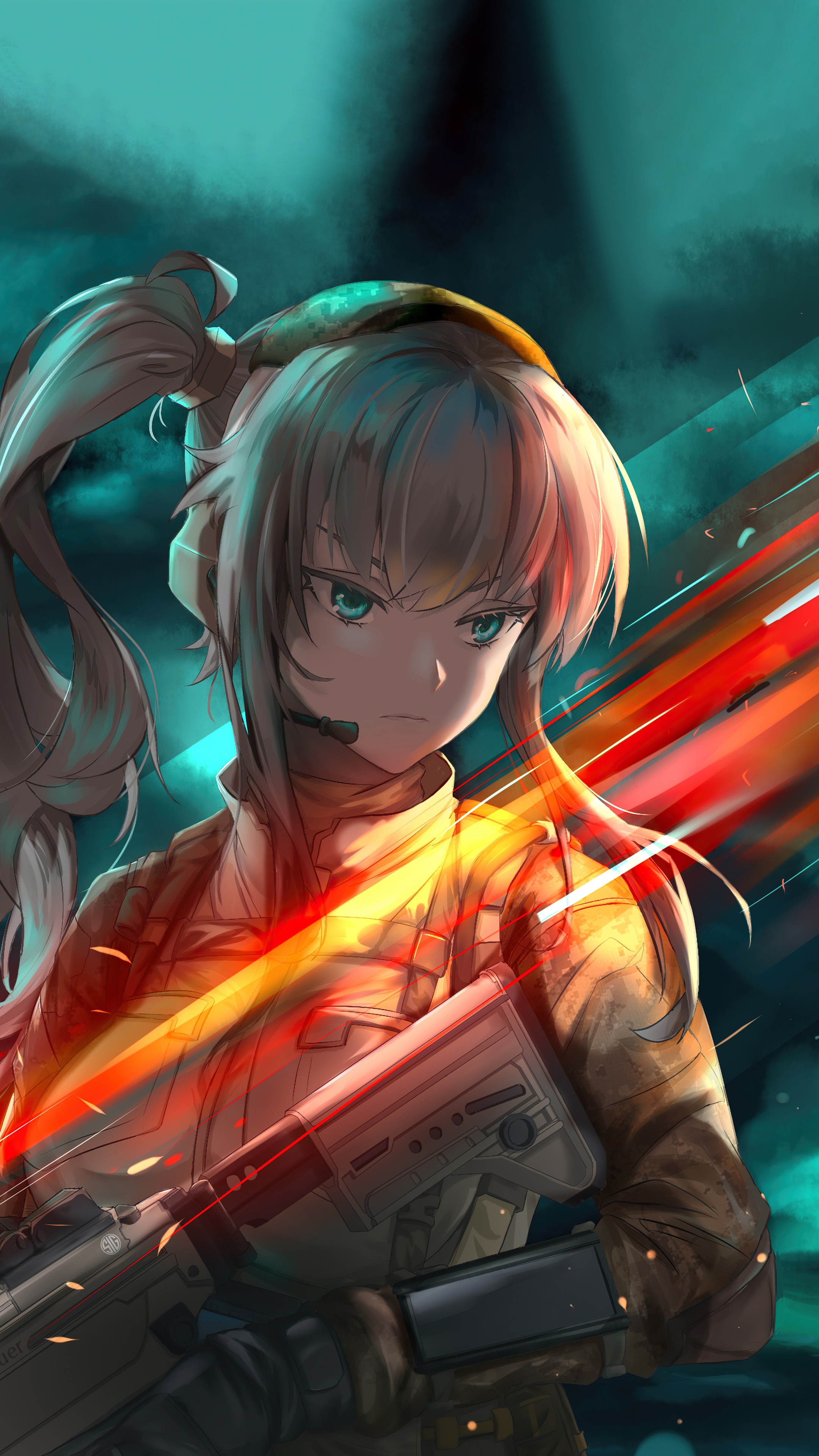 Anime soldier with rifle in Battlefield 2042 HD Phone Wallpaper