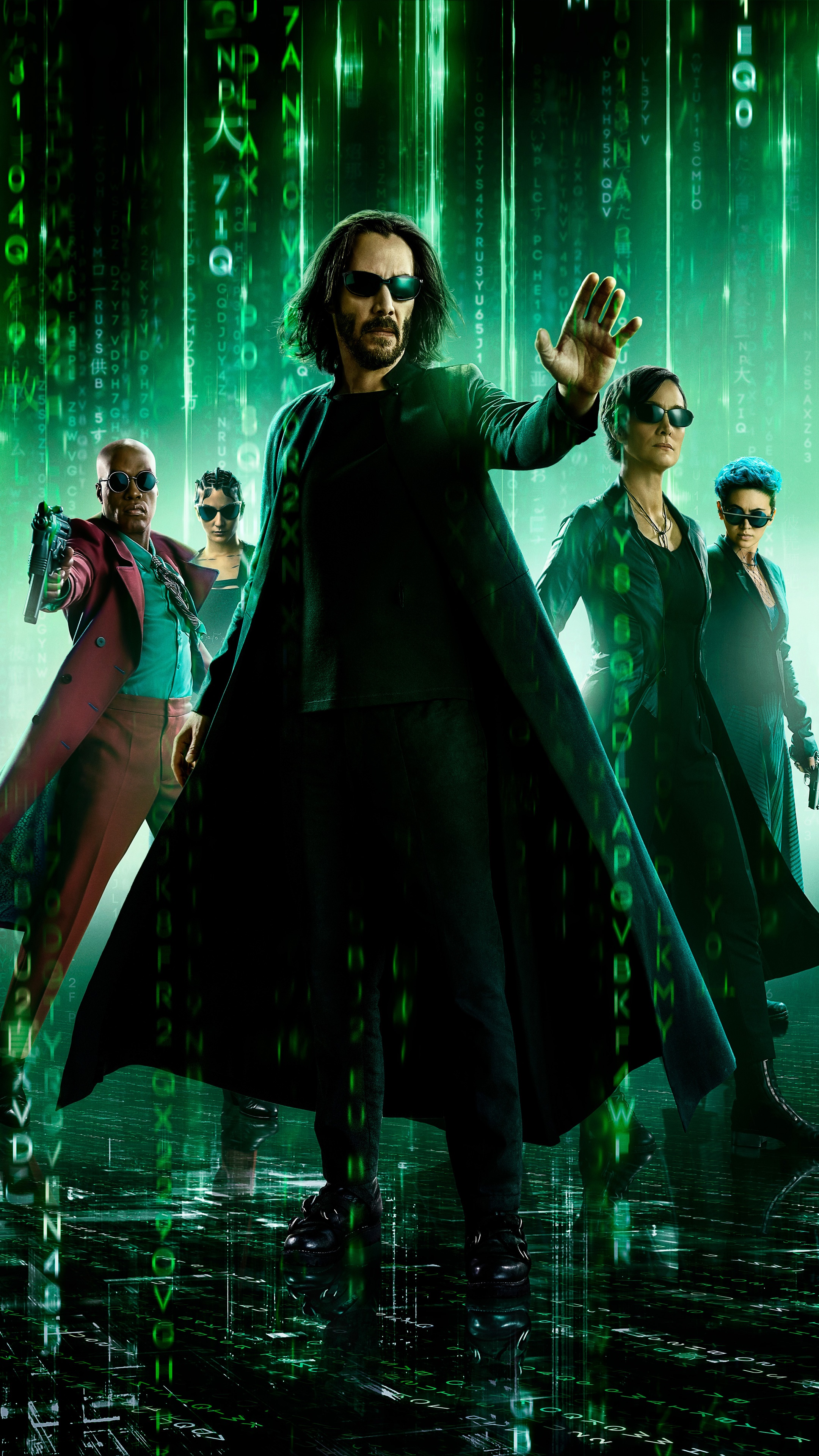 The Matrix Resurrections characters HD Phone Wallpaper