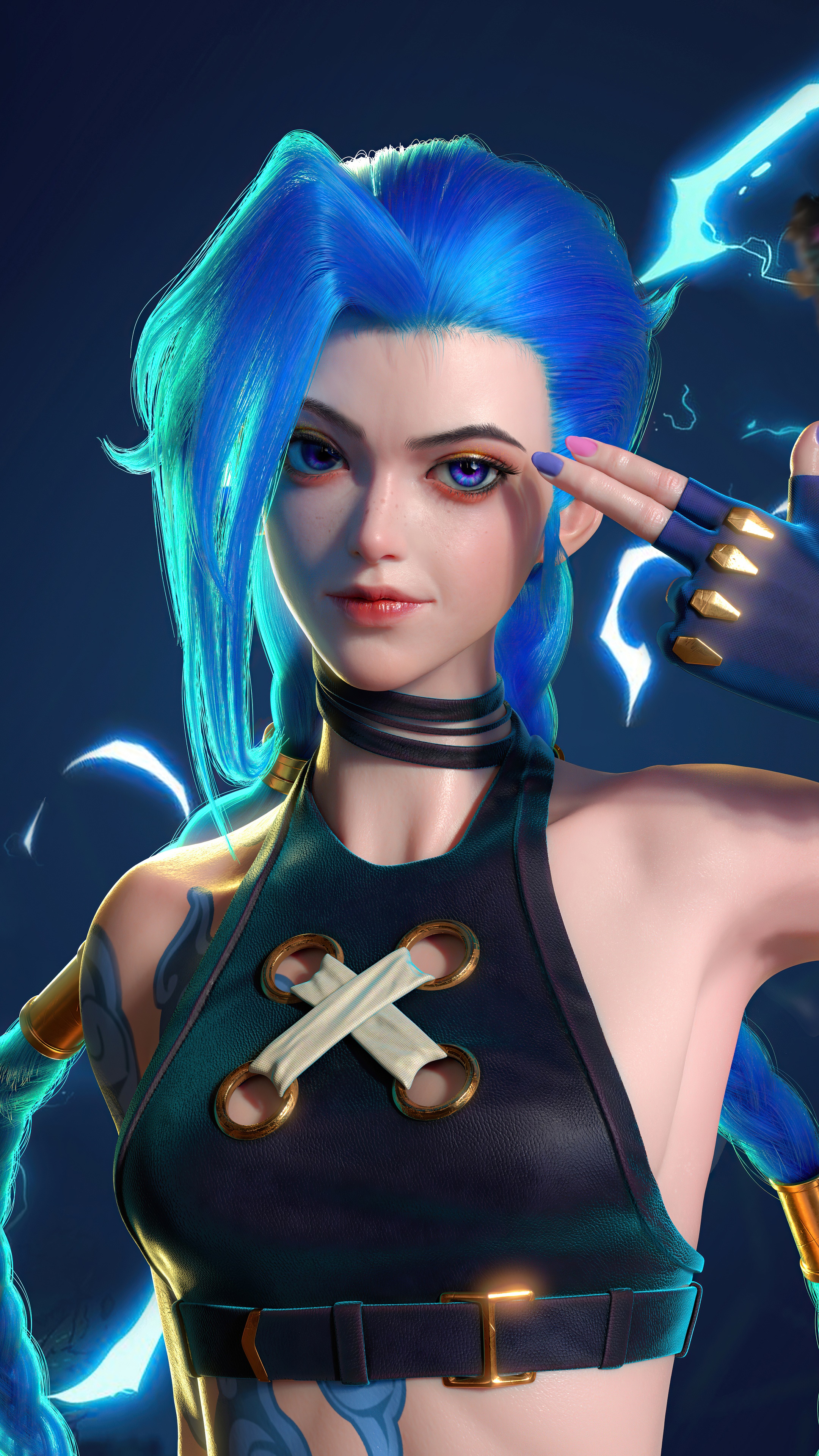 Jinx from League of Legends 4K HD Phone Wallpaper