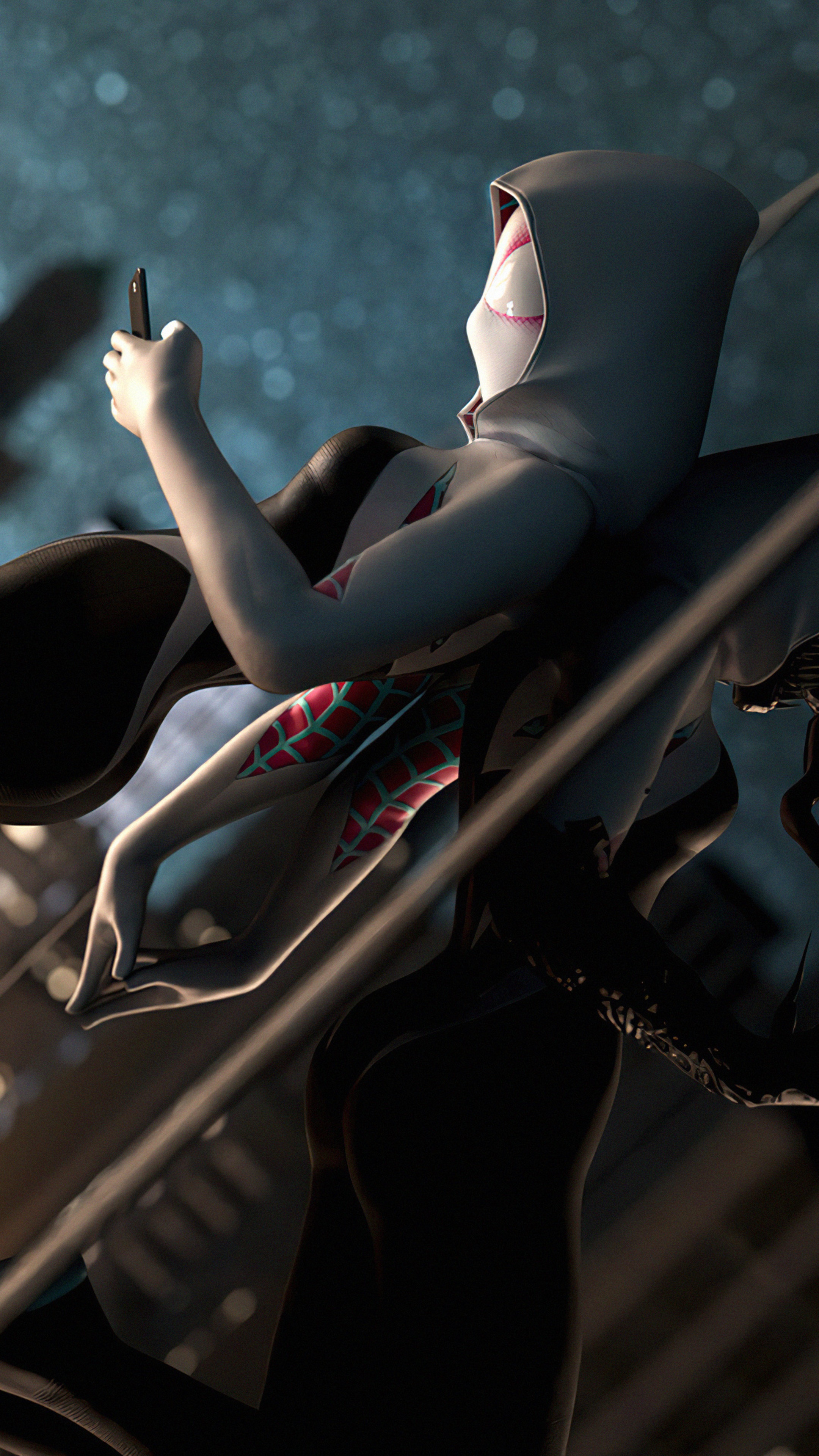 Gwen Stacy from Spider-Man artwork 4K HD Phone Wallpaper