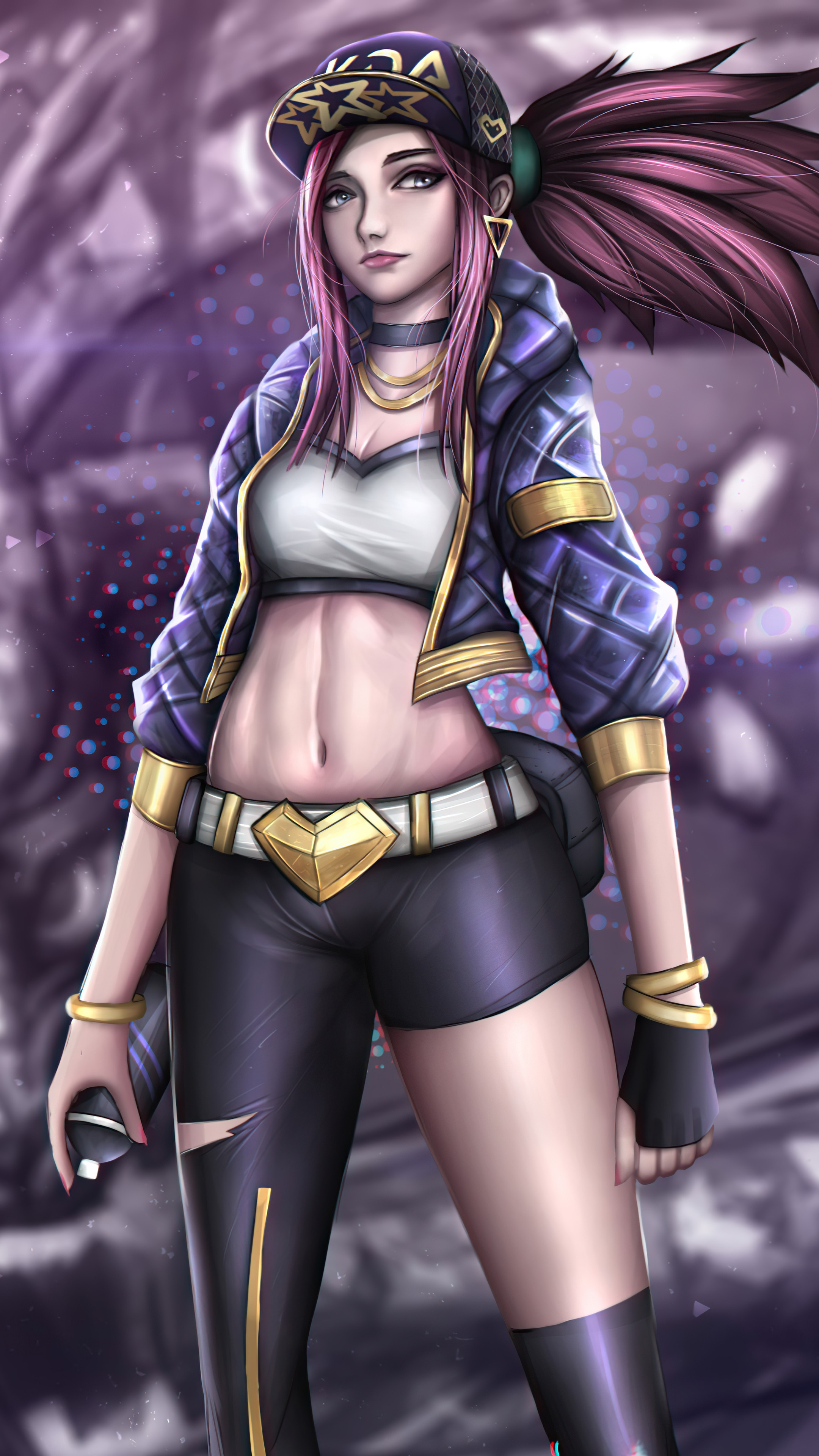 Akali from League of Legends KDA artwork HD Phone Wallpaper