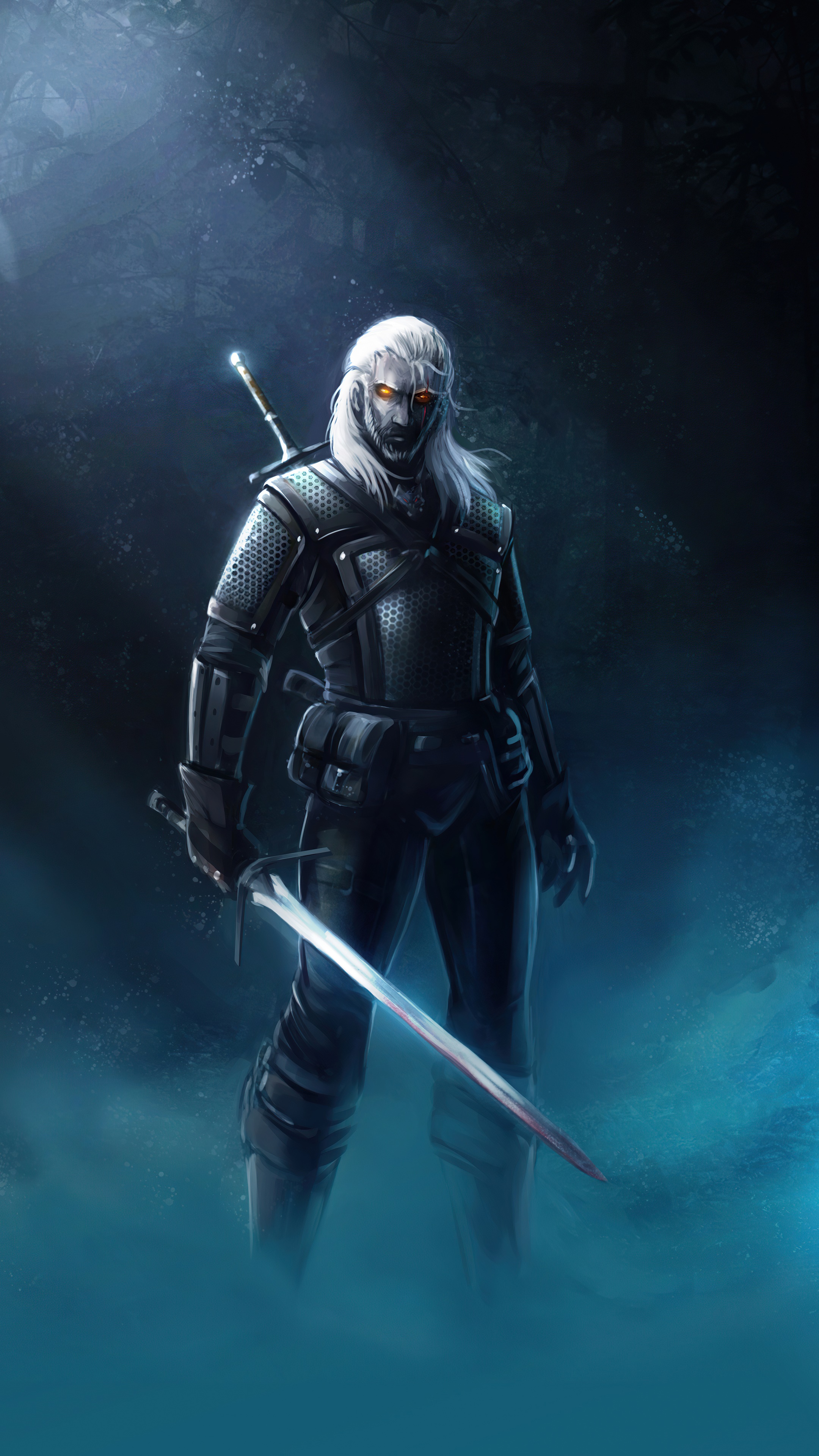 Geralt of Rivia from The Witcher 4K HD Phone Wallpaper