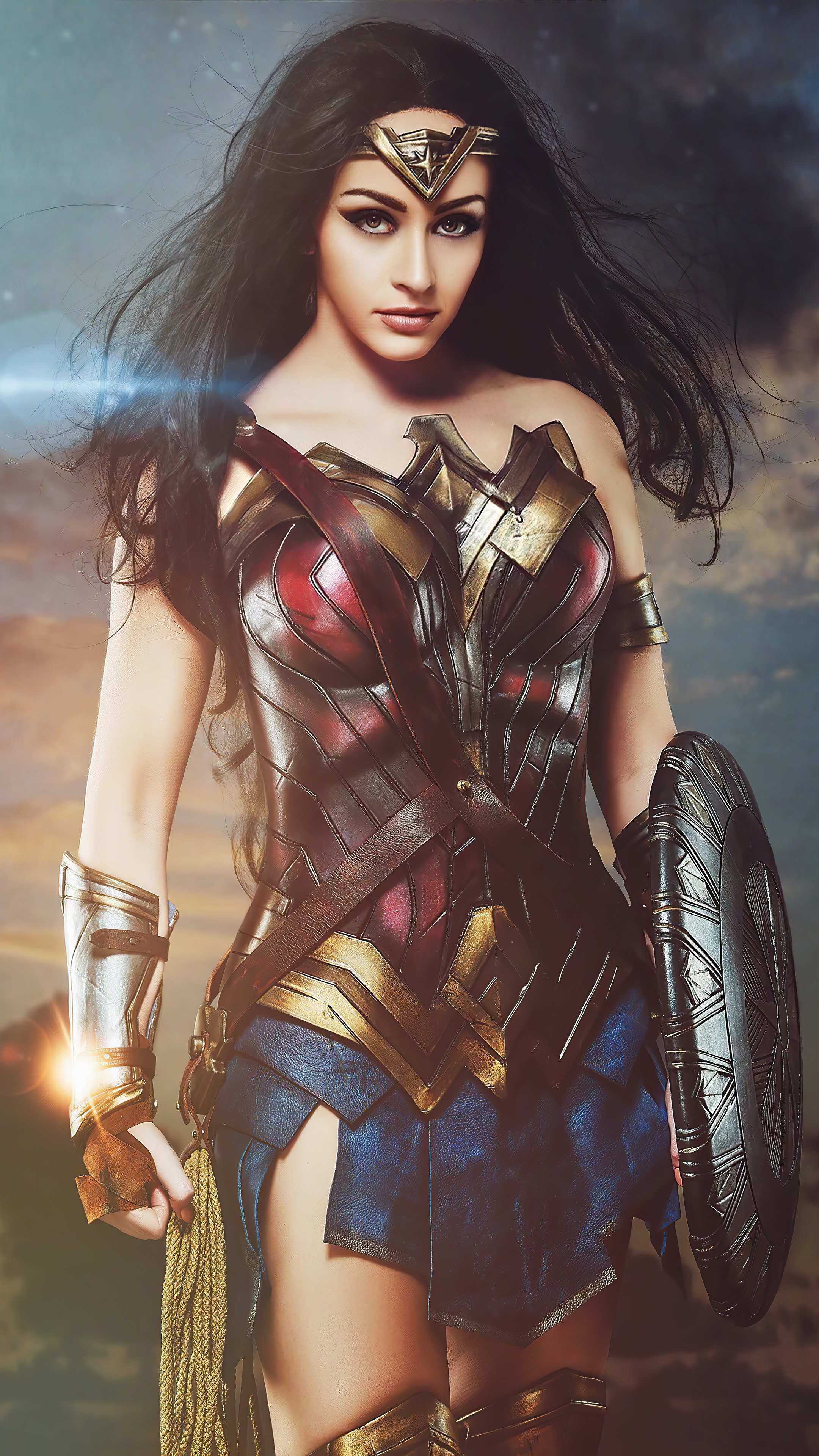 Wonder Woman Cosplay Artwork HD Phone Wallpaper